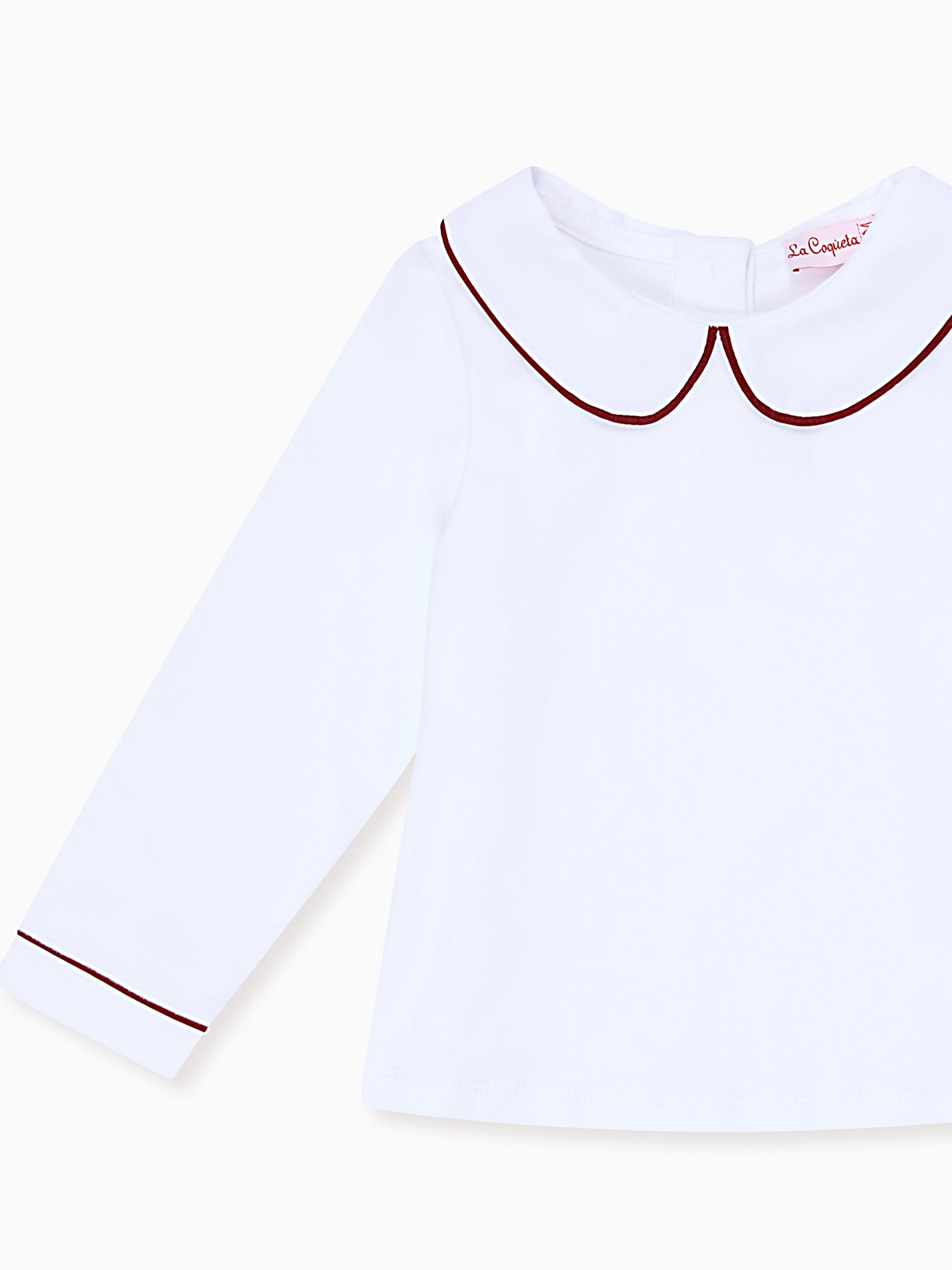 Burgundy Romo Long Sleeve Baby Top