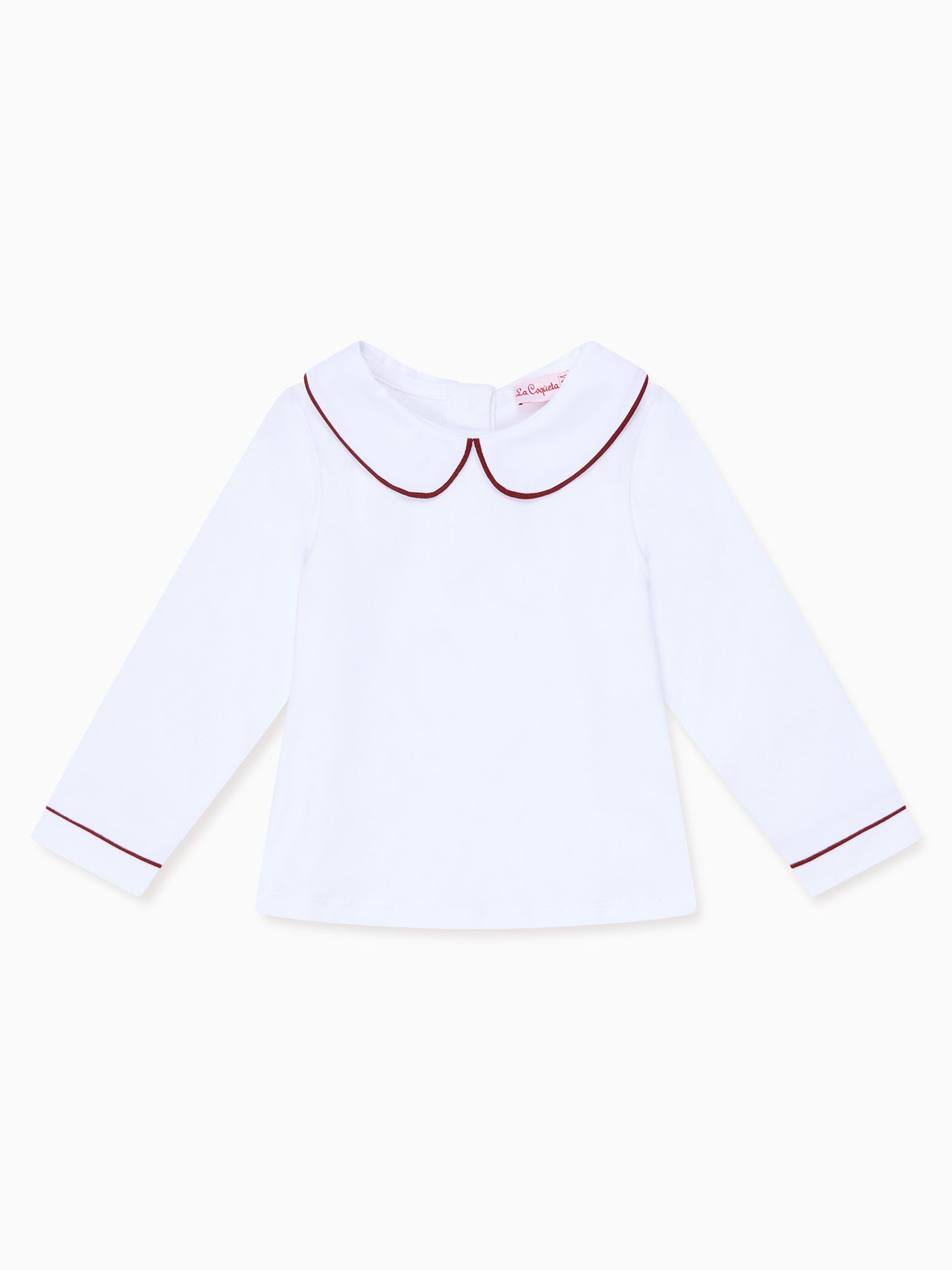 Burgundy Romo Long Sleeve Baby Top