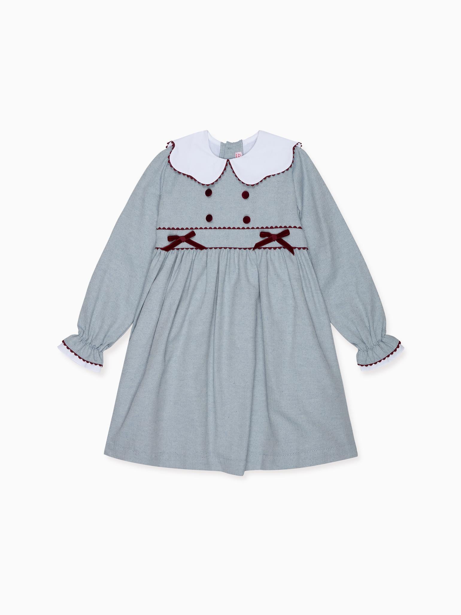Dusty Blue Rosalie Girl Empire Dress