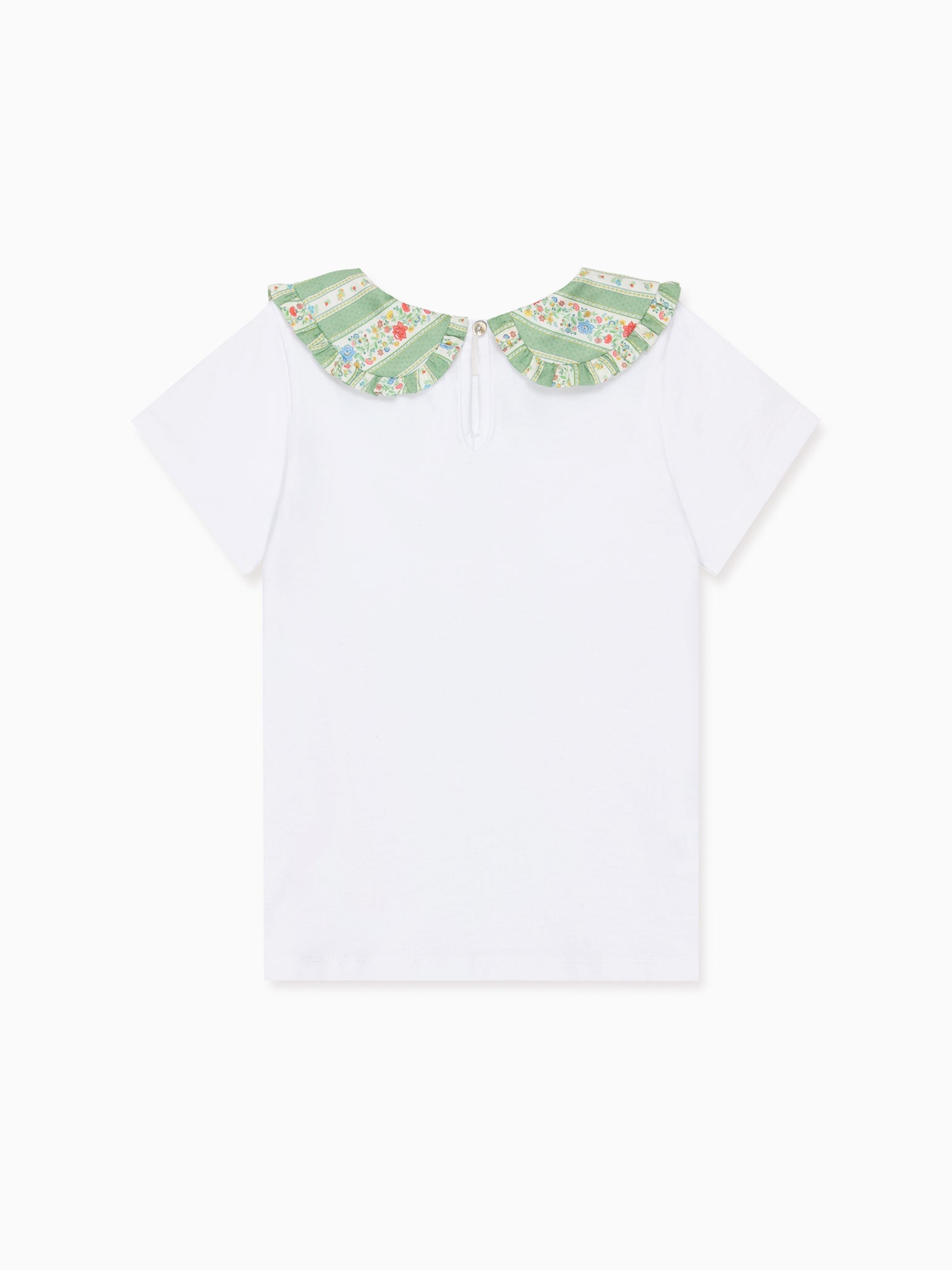 Sage Floral Stripe Rosalin Girl Top