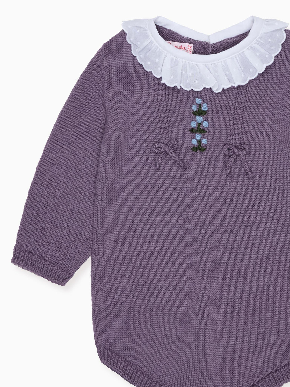 Damson Rosario Merino Baby Girl Knitted Romper