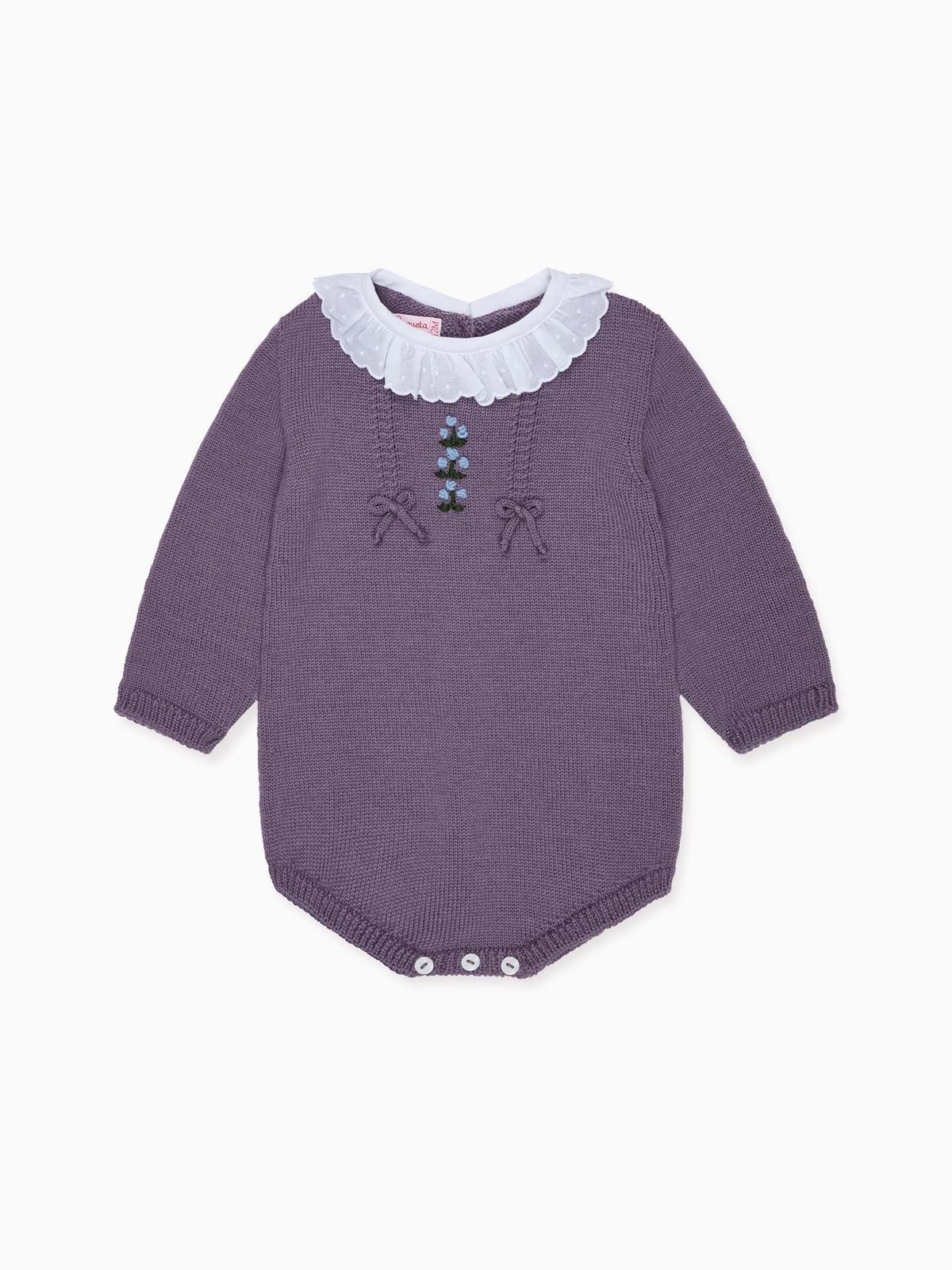 Damson Rosario Merino Baby Girl Knitted Romper