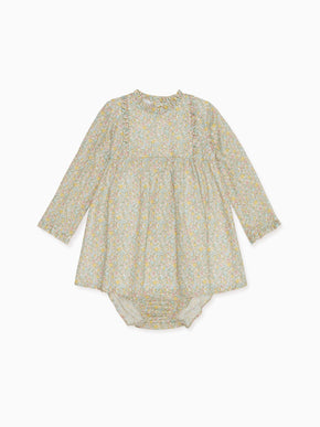 Green Floral Rosaura Baby Girl Set