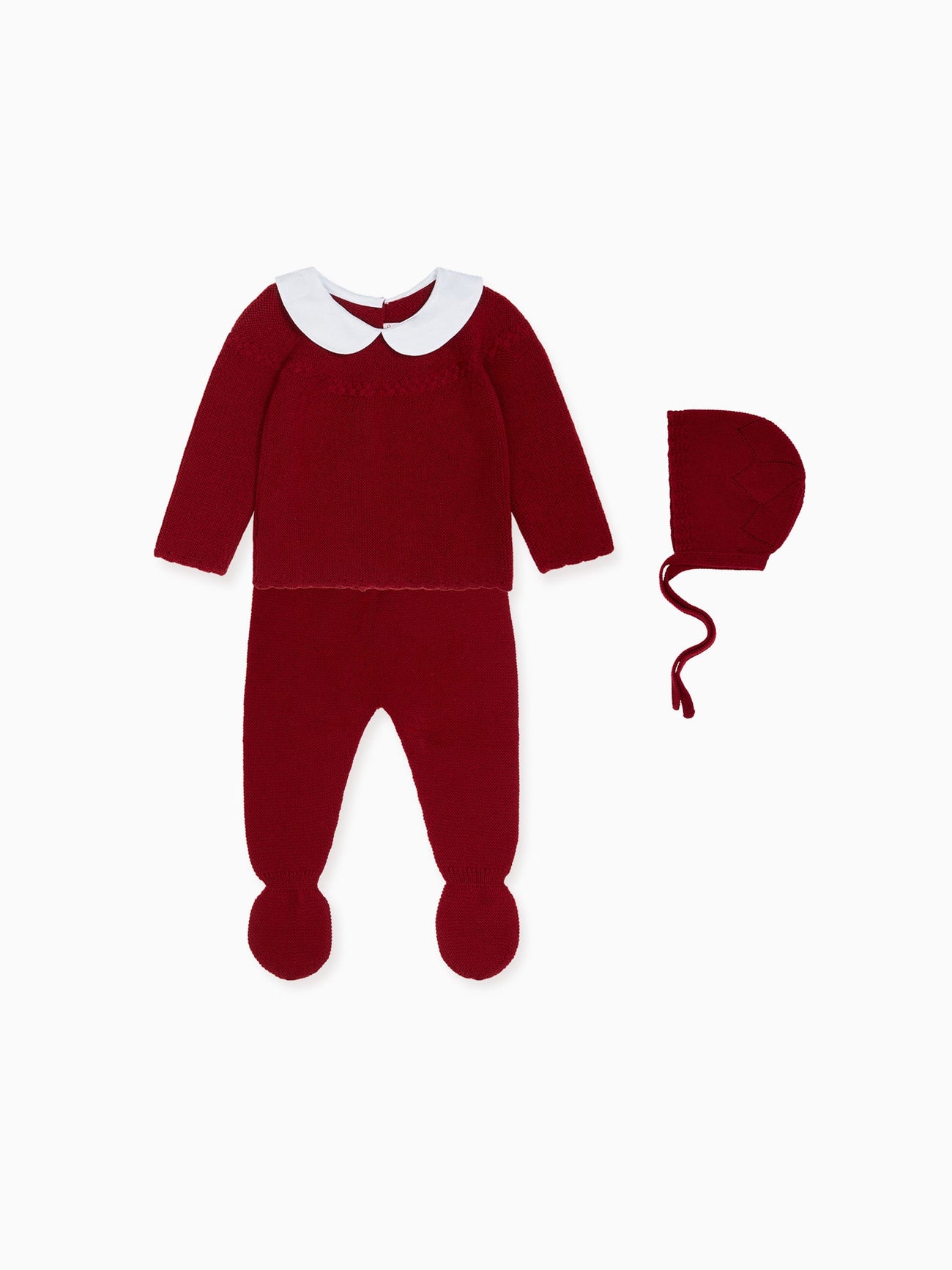 Burgundy Rosauro Merino Baby Gift Box Set