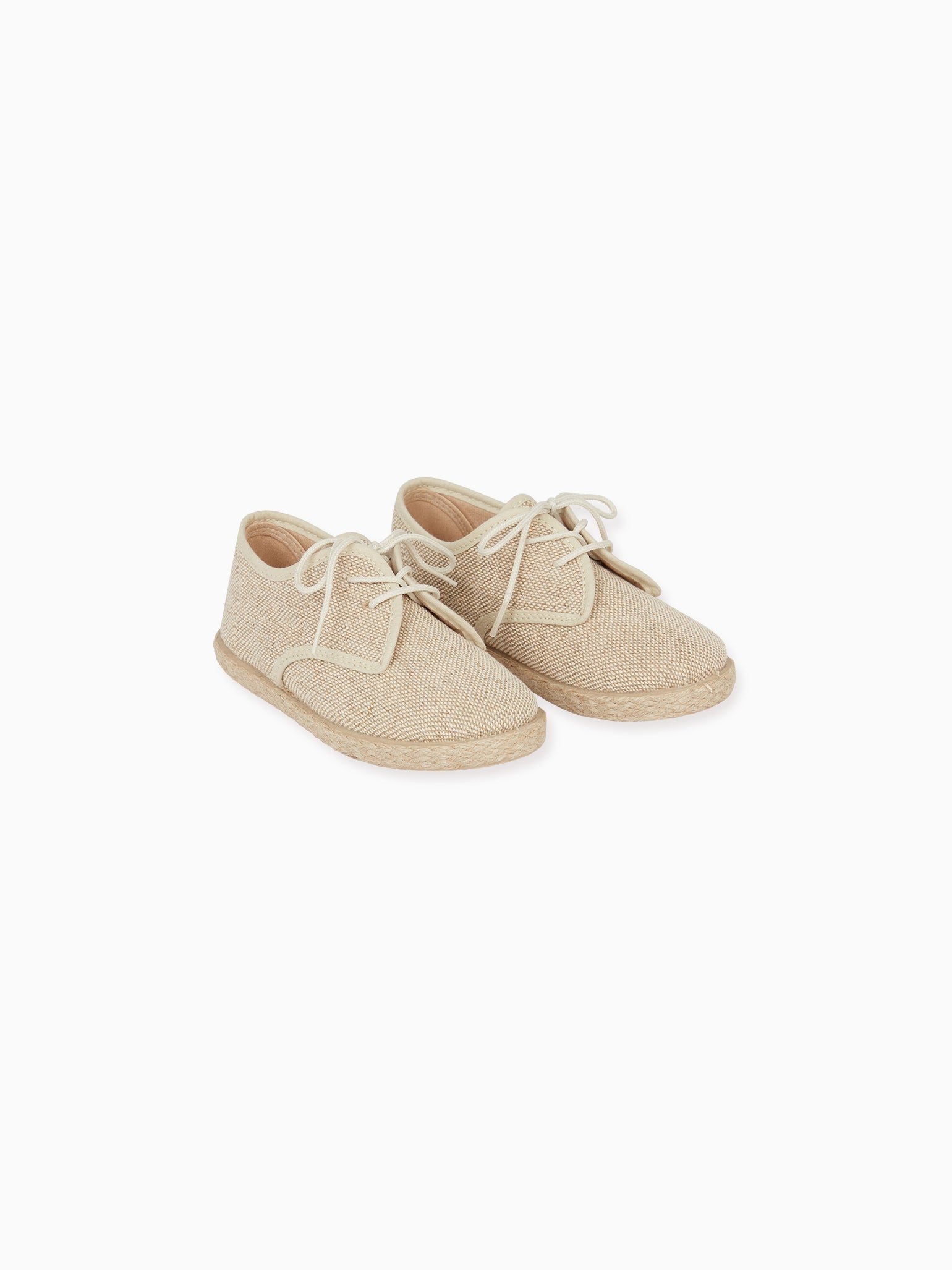 Sand Rowan Canvas Boy Lace Up Espadrille