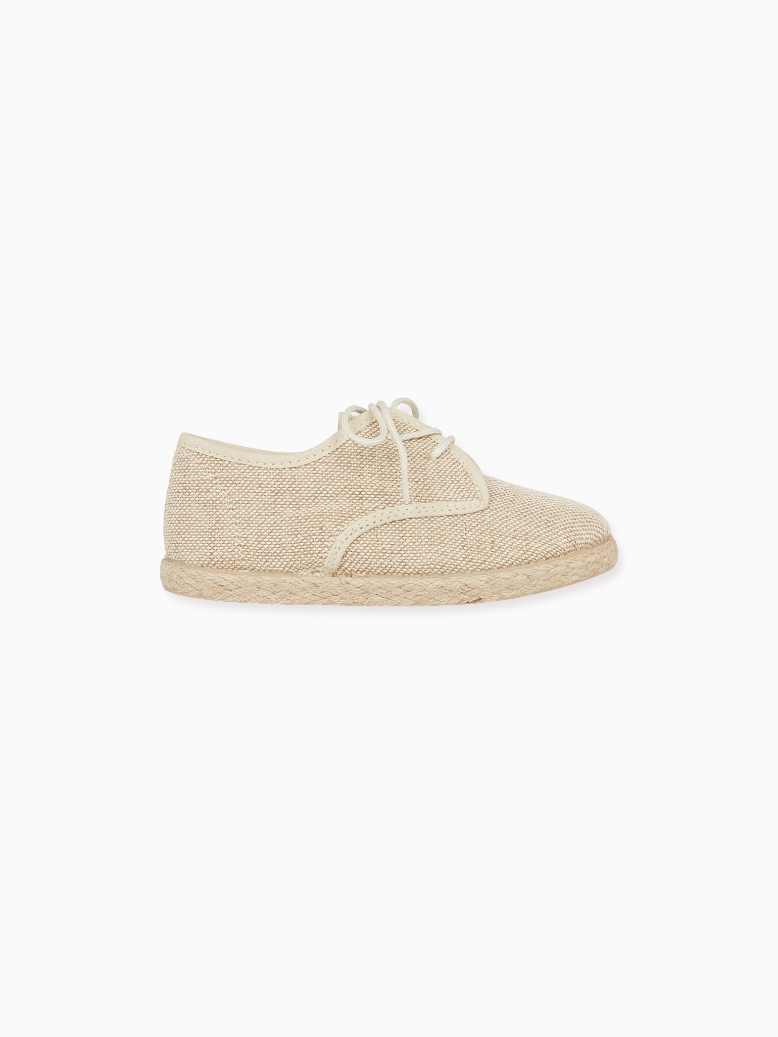 Sand Rowan Canvas Boy Lace Up Espadrille