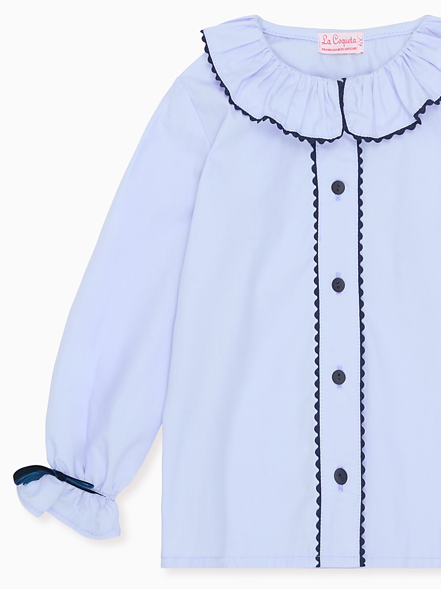Blue Sacha Girl Long Sleeve Shirt