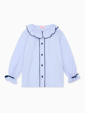 Blue Sacha Girl Long Sleeve Shirt