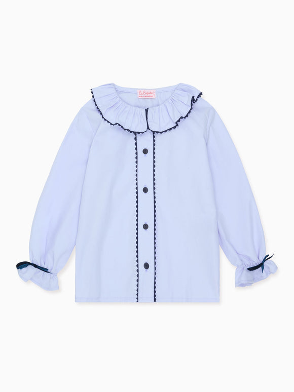 Blue Sacha Girl Long Sleeve Shirt