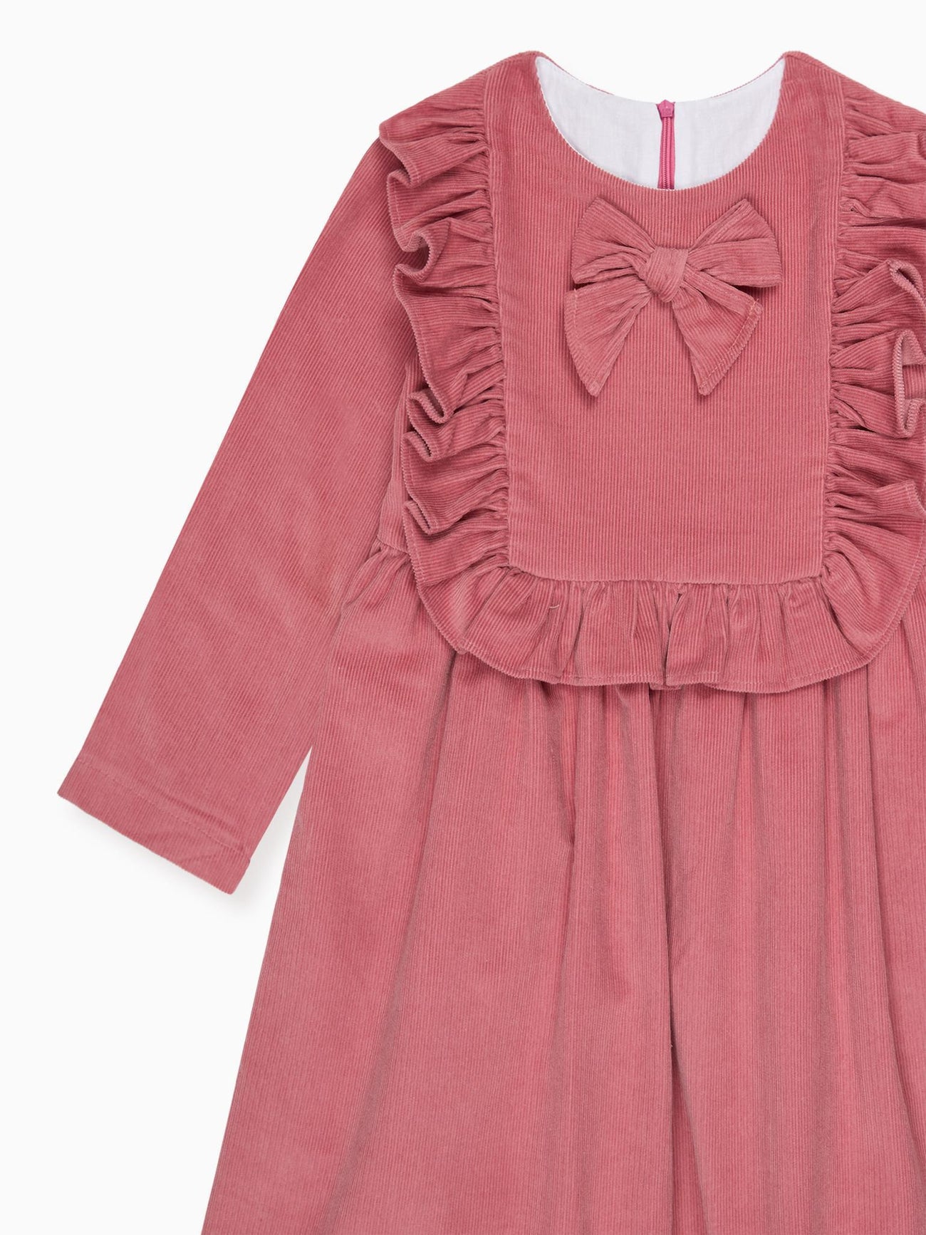 Dark Pink Salma Corduroy Girl Dress