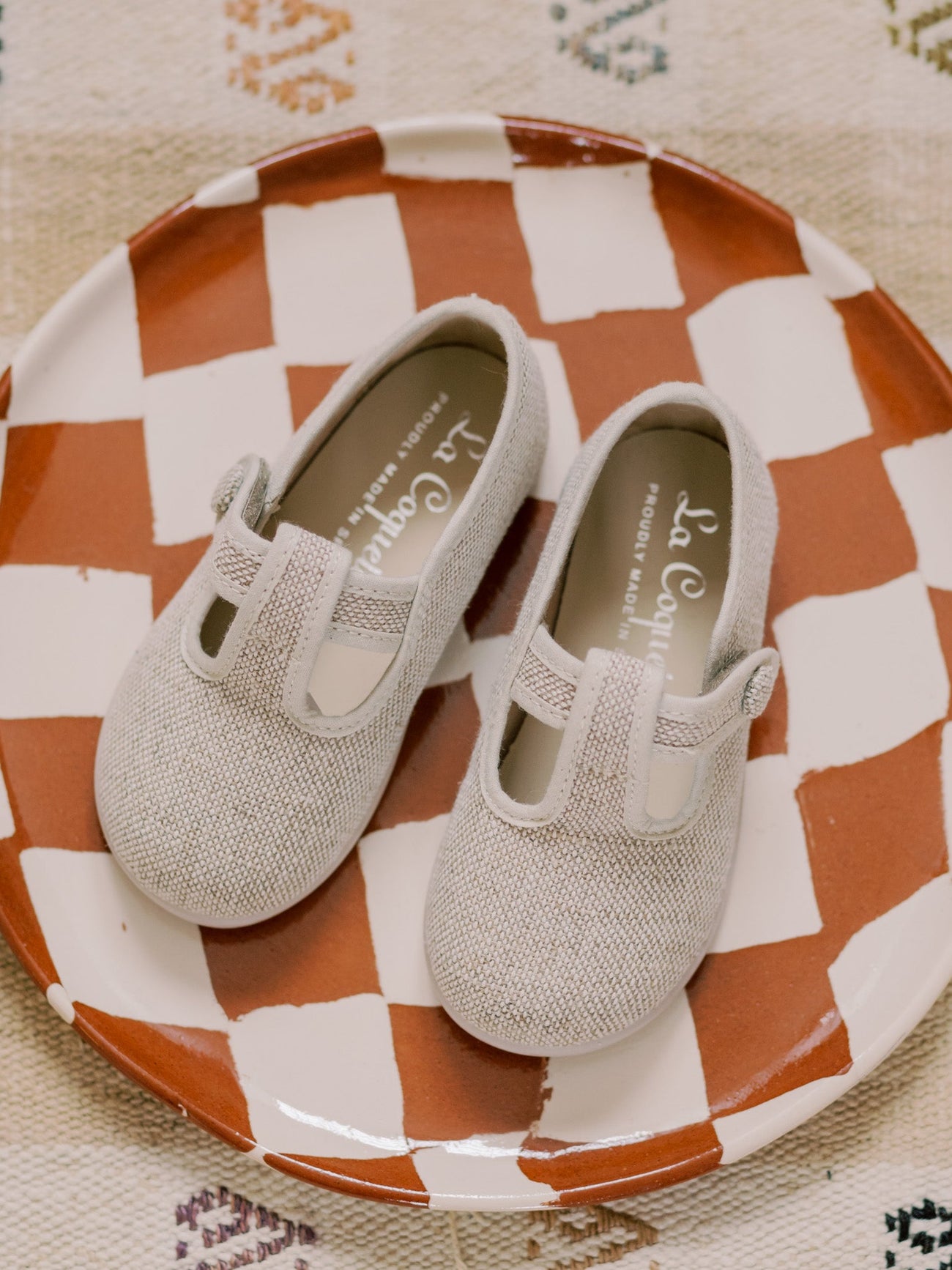 Sand Pedro Canvas Baby T-Bar Espadrille