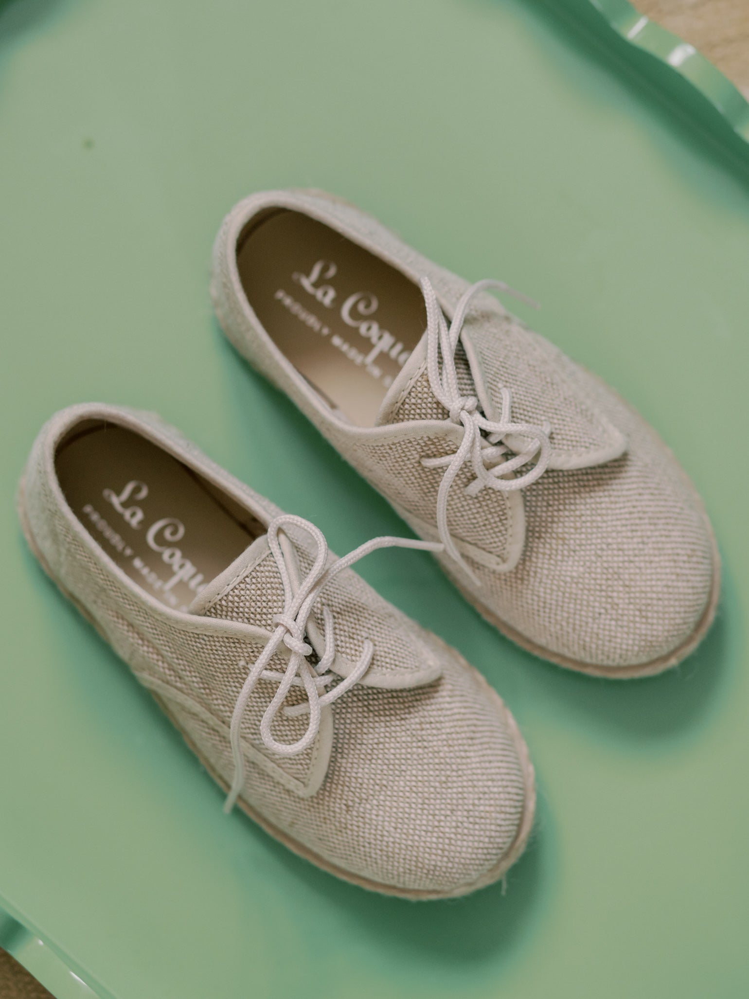 Sand Rowan Canvas Boy Lace Up Espadrille