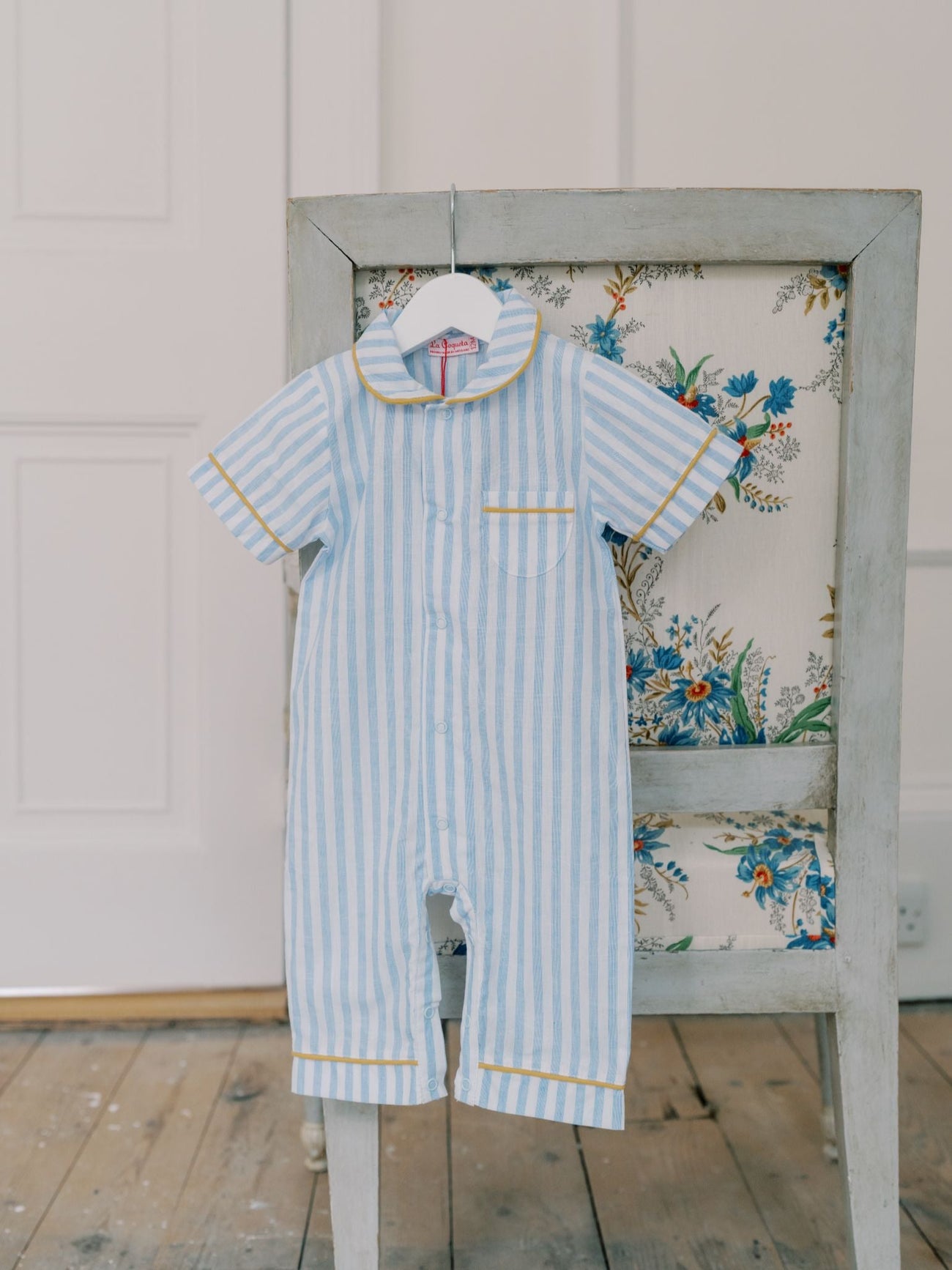 Light Blue Stripe Santana Baby Pyjamas