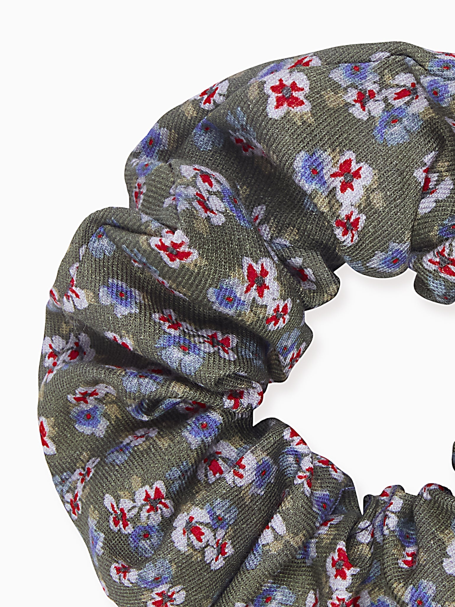 Green Floral Girl Scrunchie