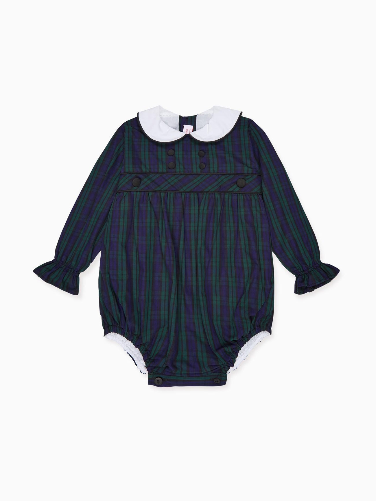 Navy Check Senna Baby Romper
