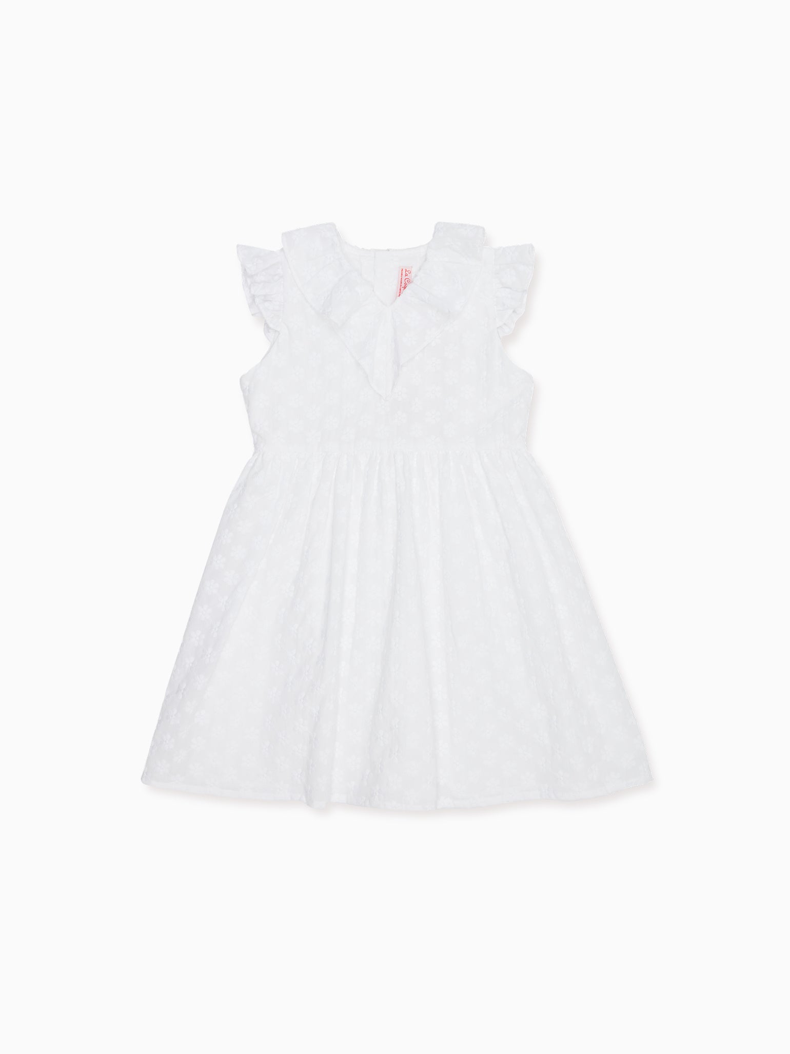 White Serafina Girl Embroidered Dress