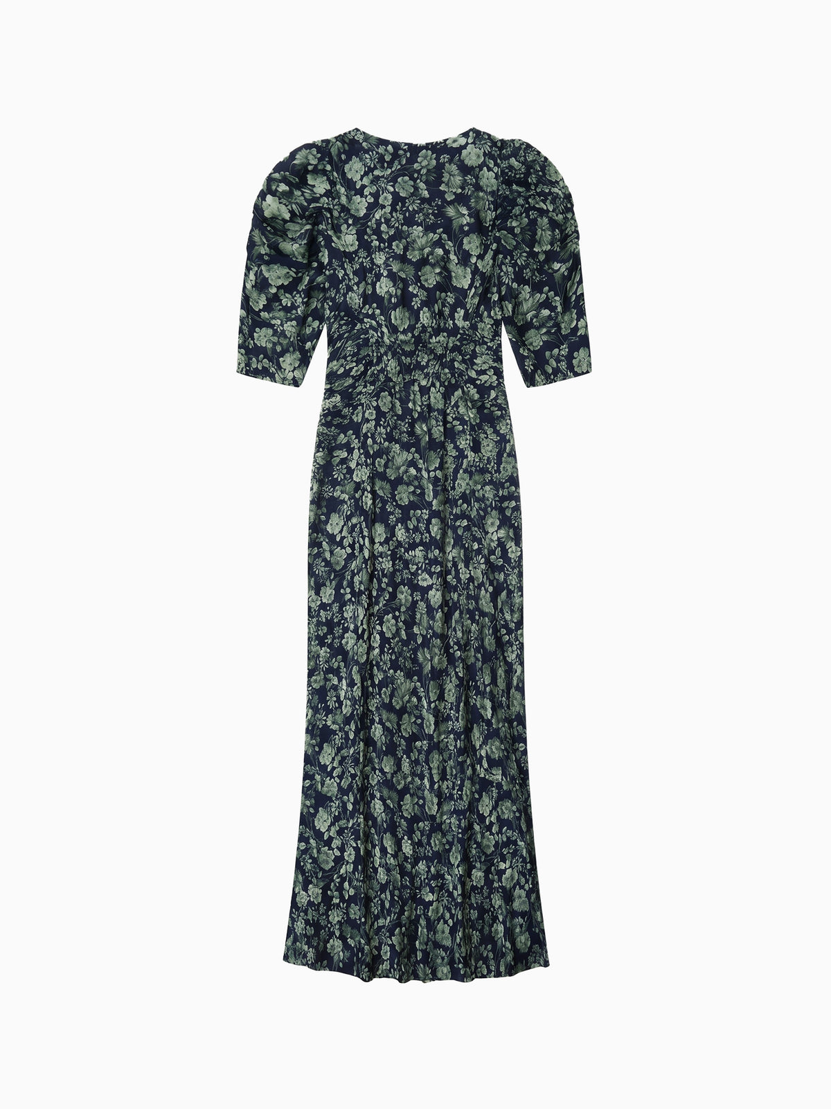 Navy & Green Floral Siena Women Long Dress