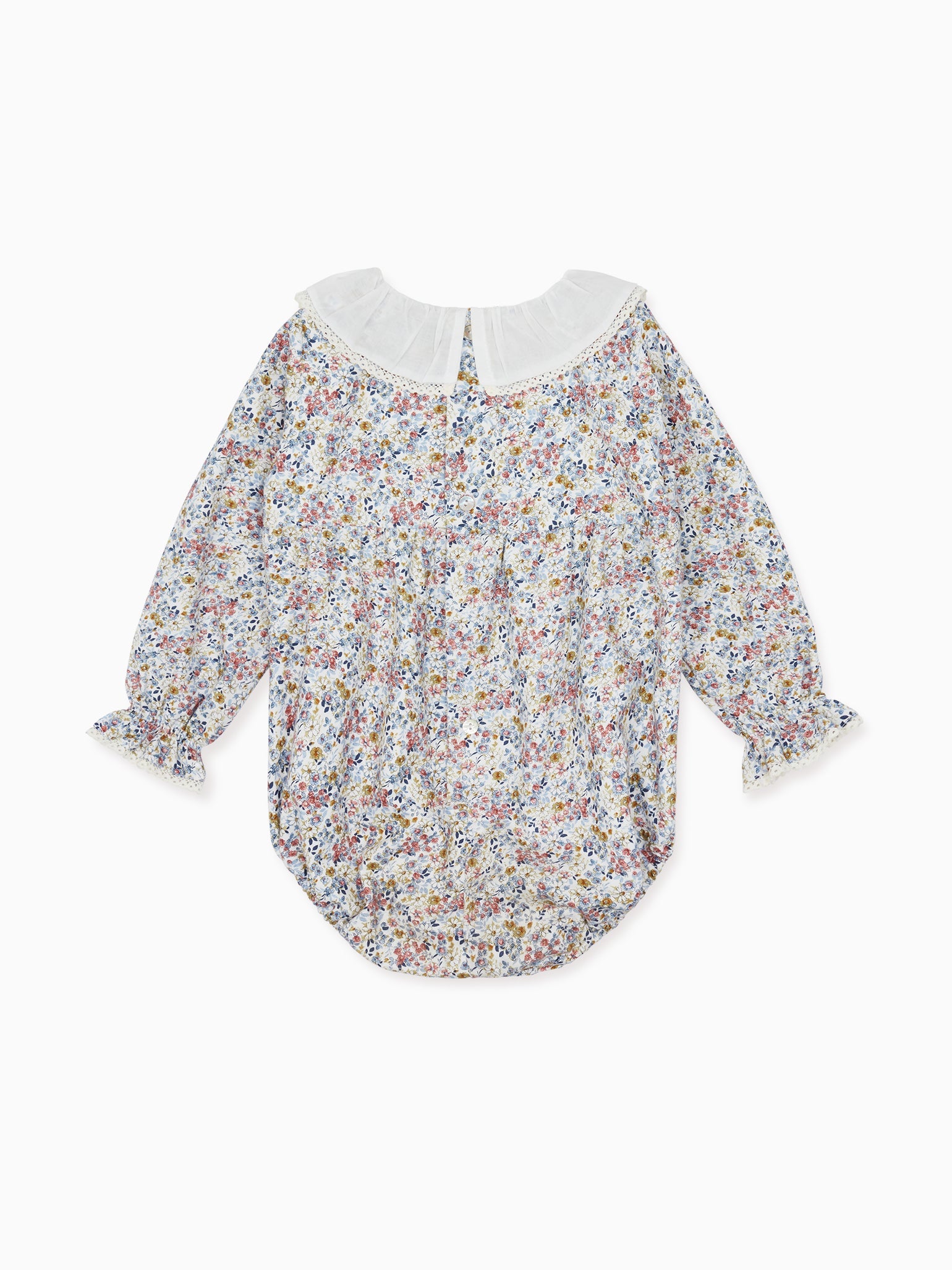 Blue Floral Sierra Baby Girl Romper
