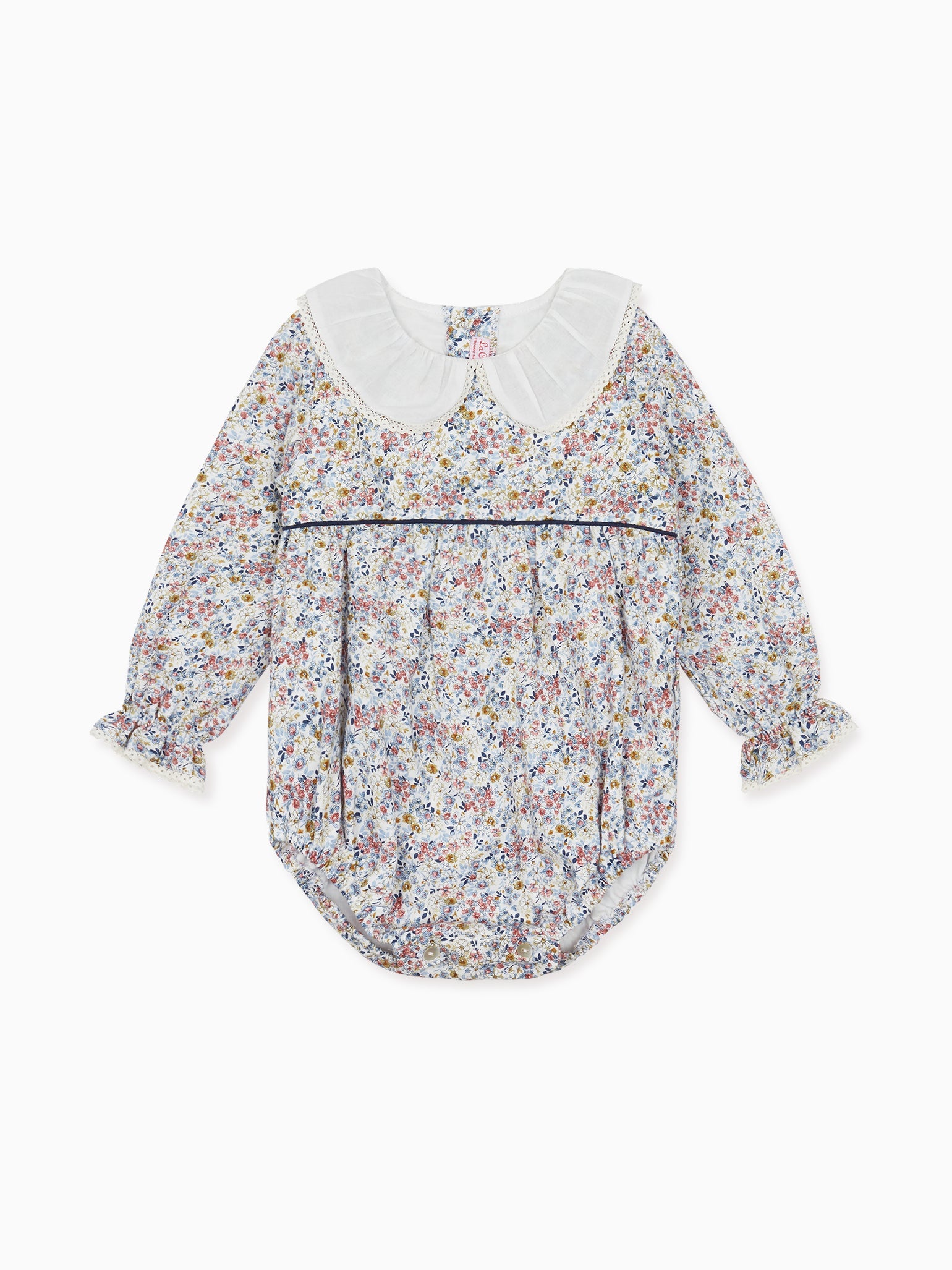 Blue Floral Sierra Baby Girl Romper