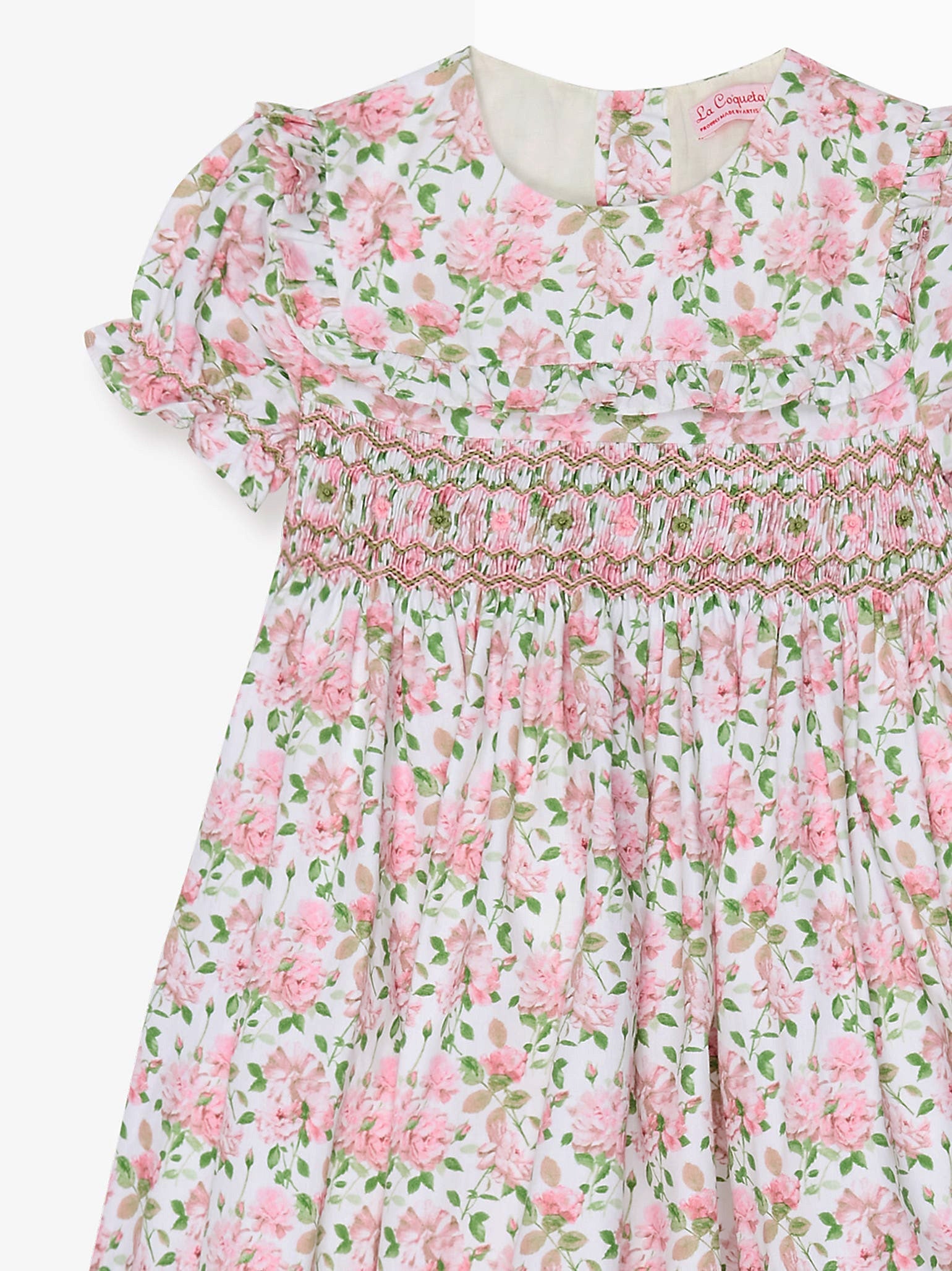 Ivory Floral Silvana Baby Girl Hand-Smocked Set