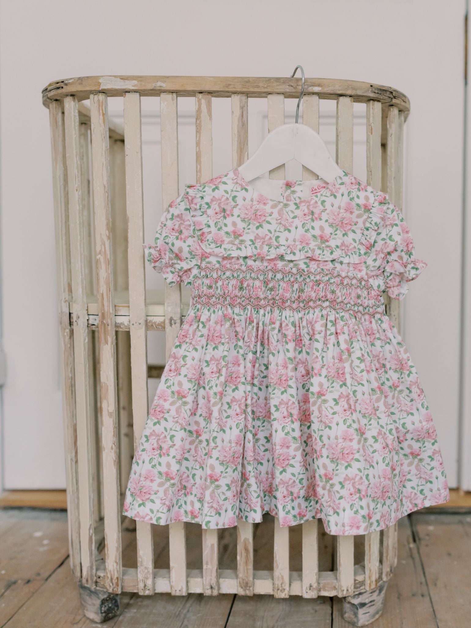 Ivory Floral Silvana Baby Girl Hand-Smocked Set