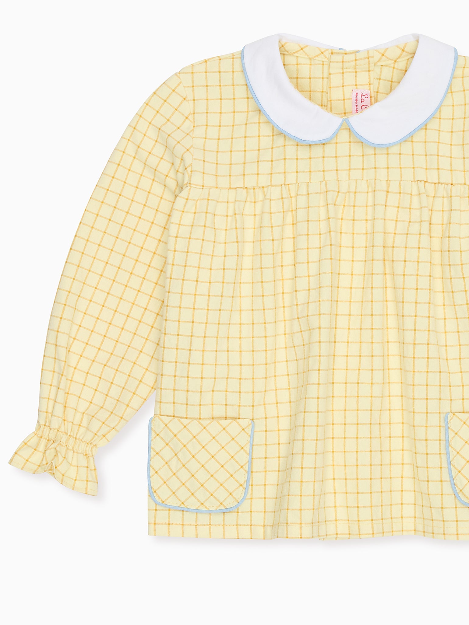 Yellow Check Sol Baby Shirt