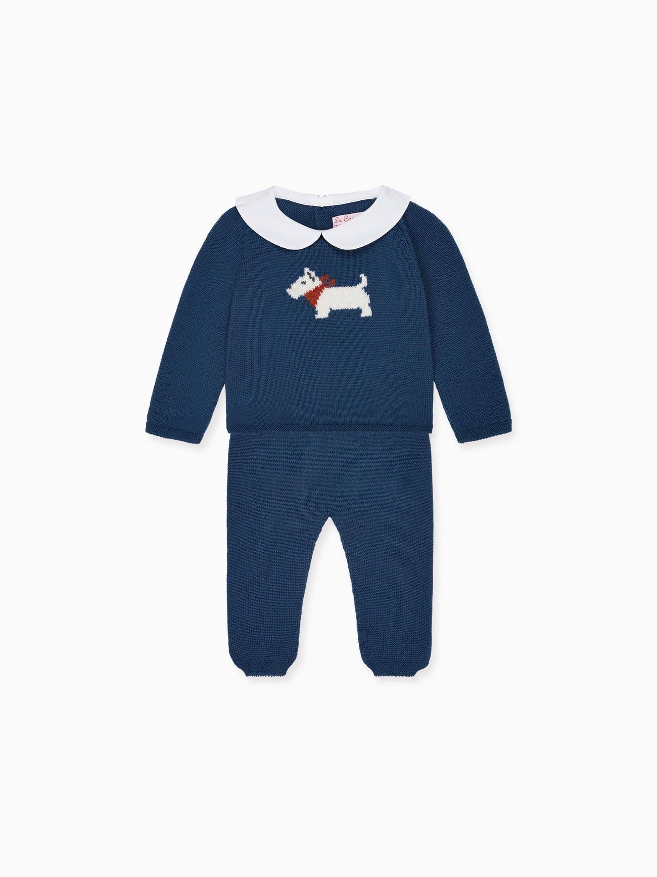 Petrol Blue Ellis Merino Baby Knitted Set