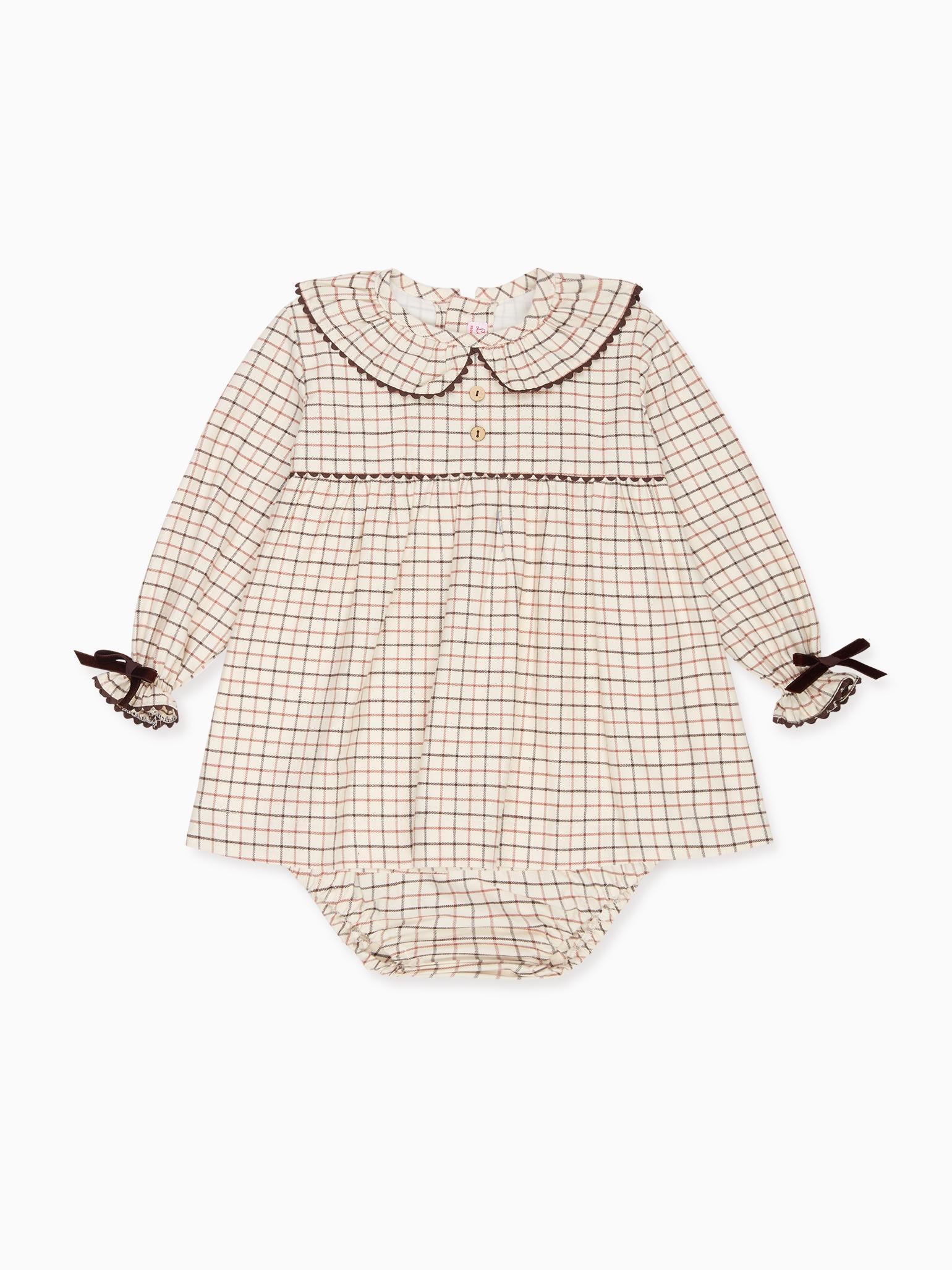 Caramel Check Tatiana Baby Girl Set