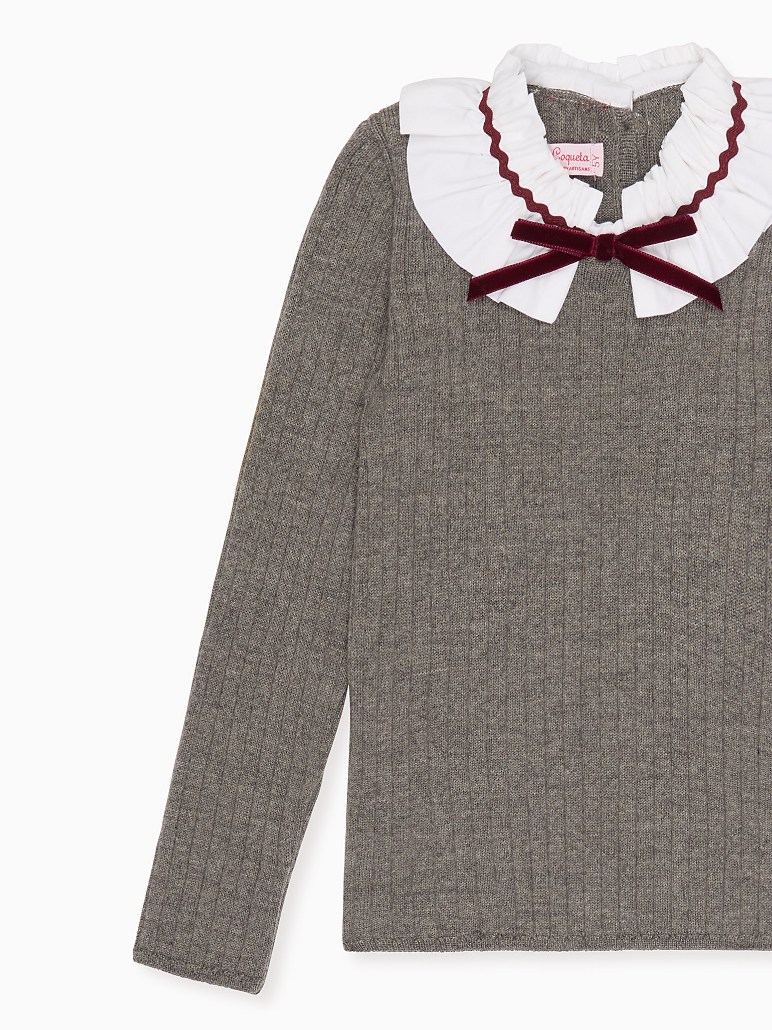 Grey Melange Tavi Merino Girl Jumper