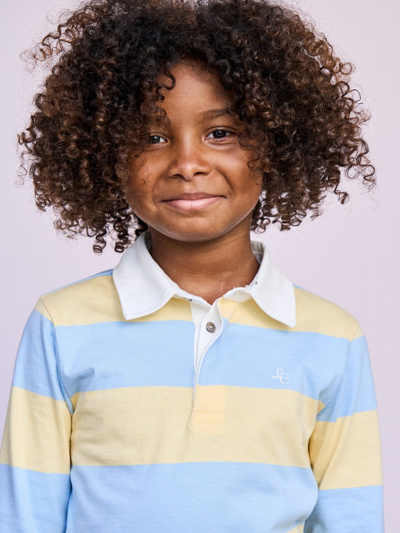 Lemon Stripe Tijo Long Sleeve Boy Rugby Shirt