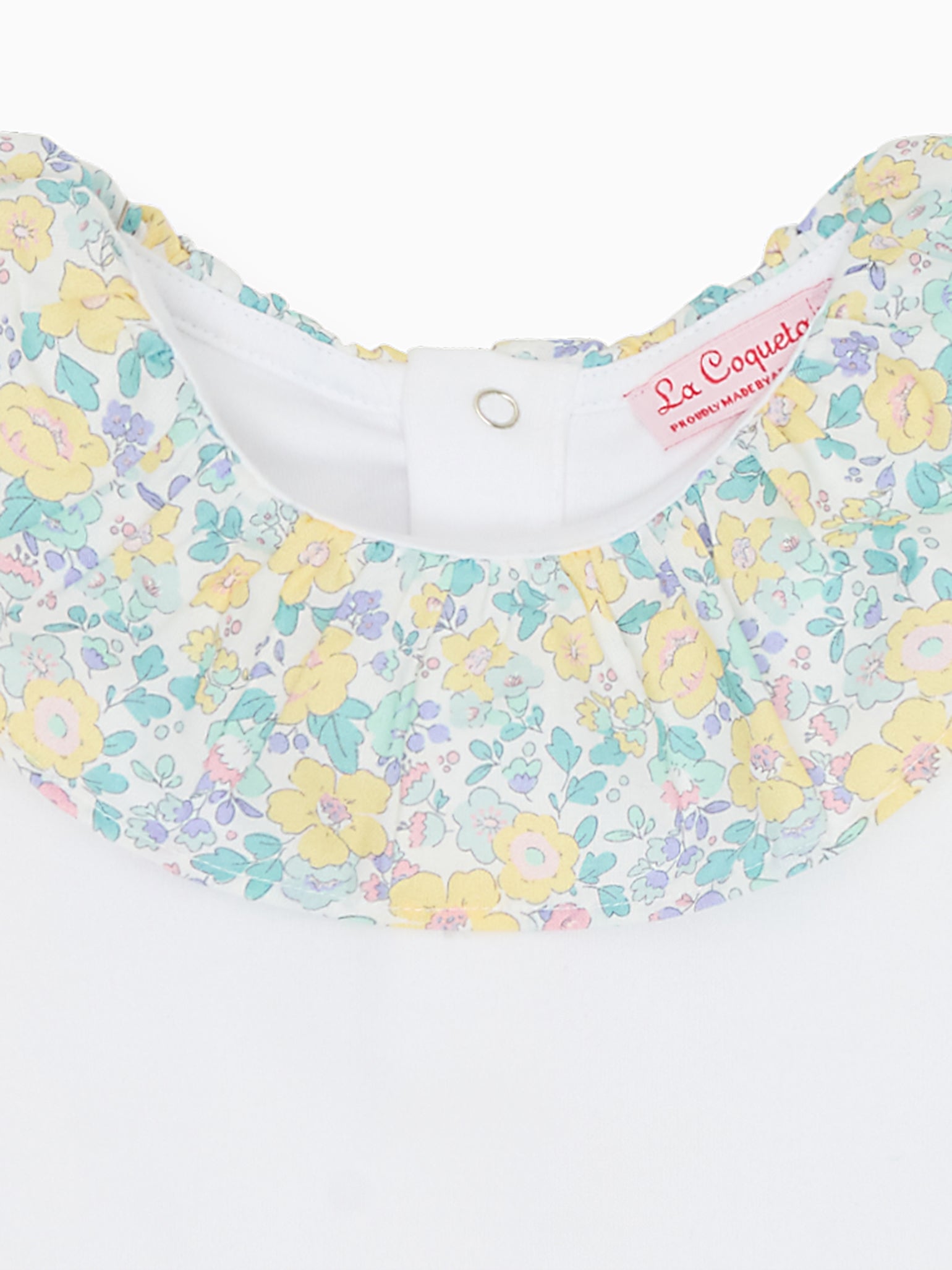 Yellow Floral Tilly Cotton Baby Girl Body Vest