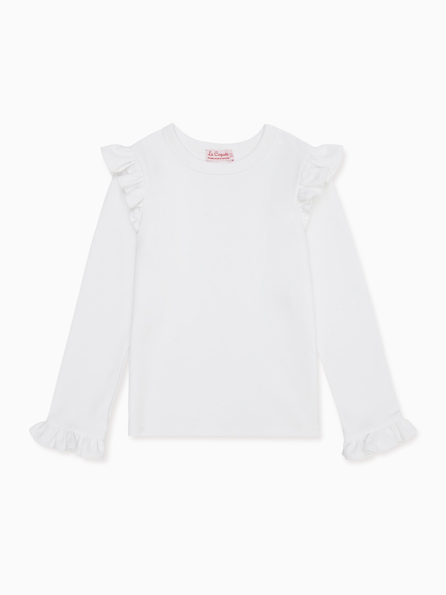 White Valeria Girl Cotton Top