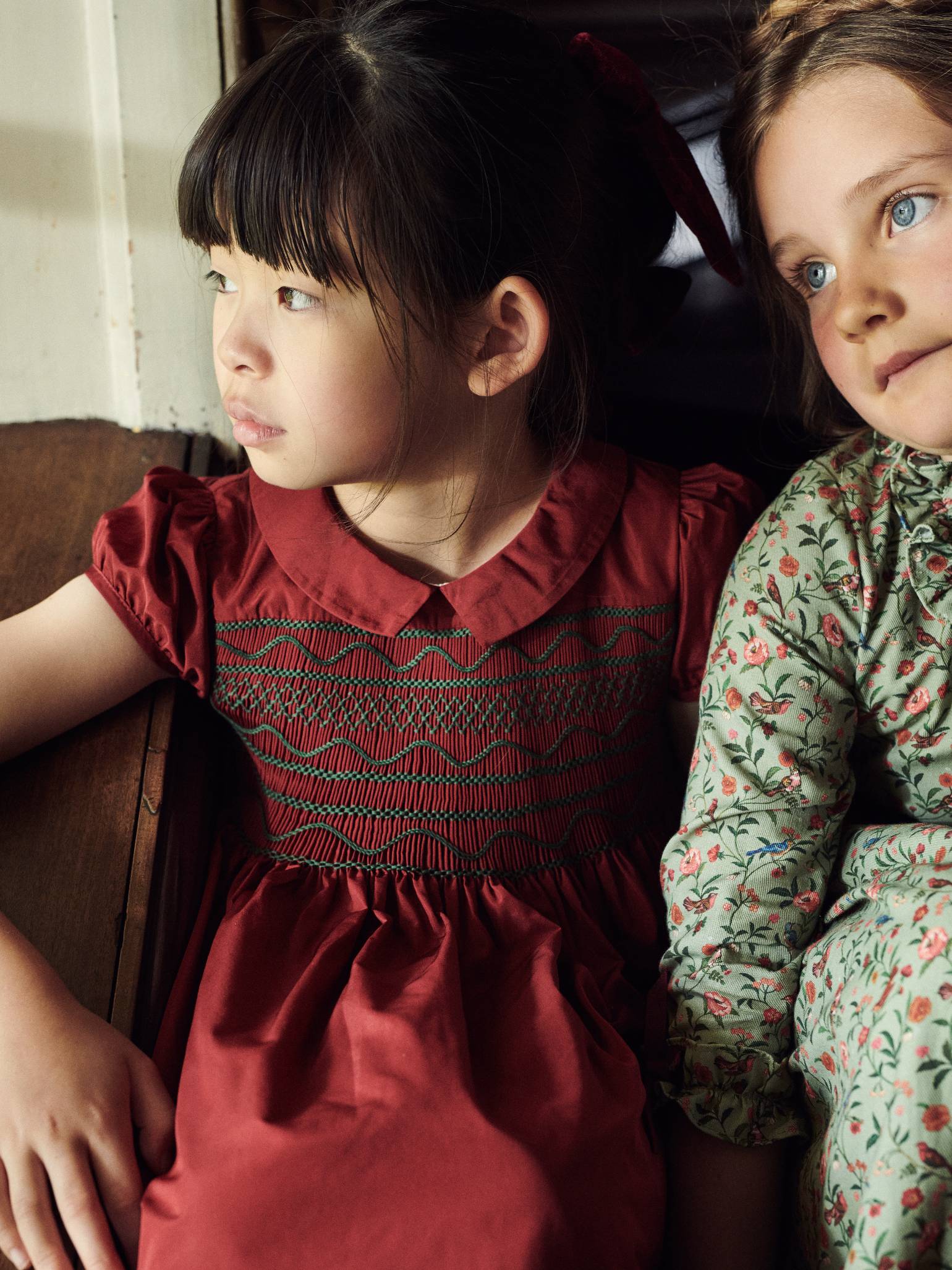 Sage Bird Floral Silas Girl Dress