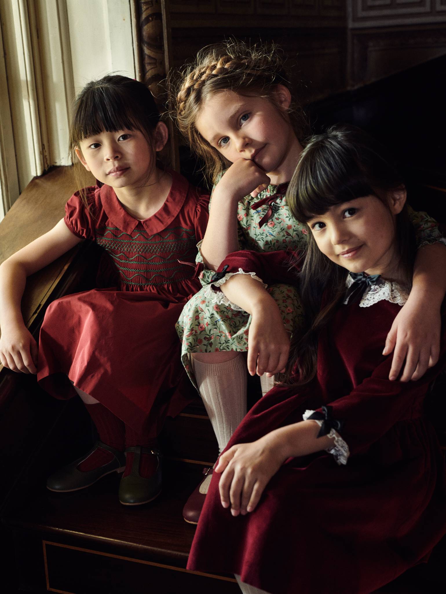 Sage Bird Floral Silas Girl Dress