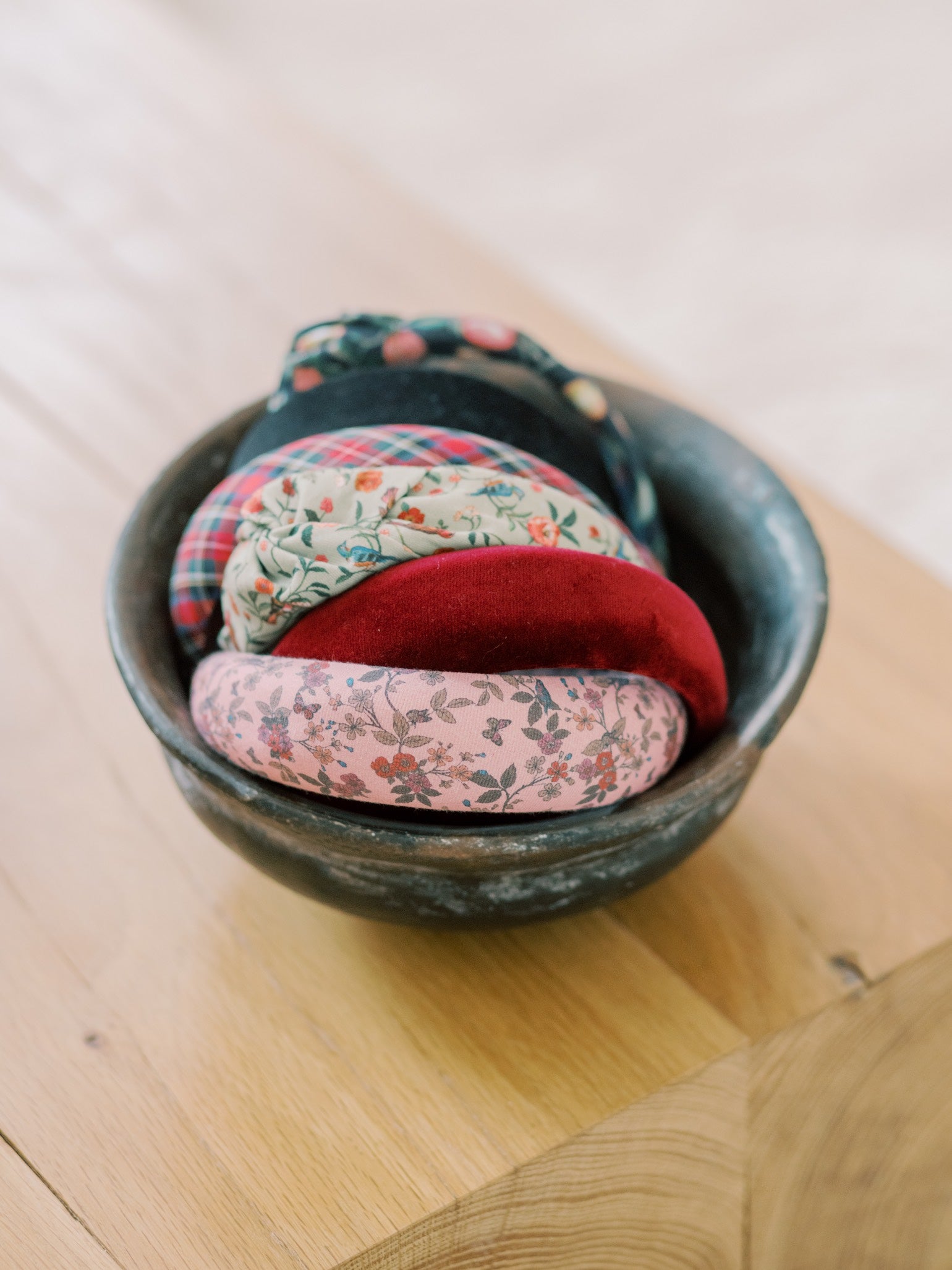 Red Tartan Girl Wide Hairband