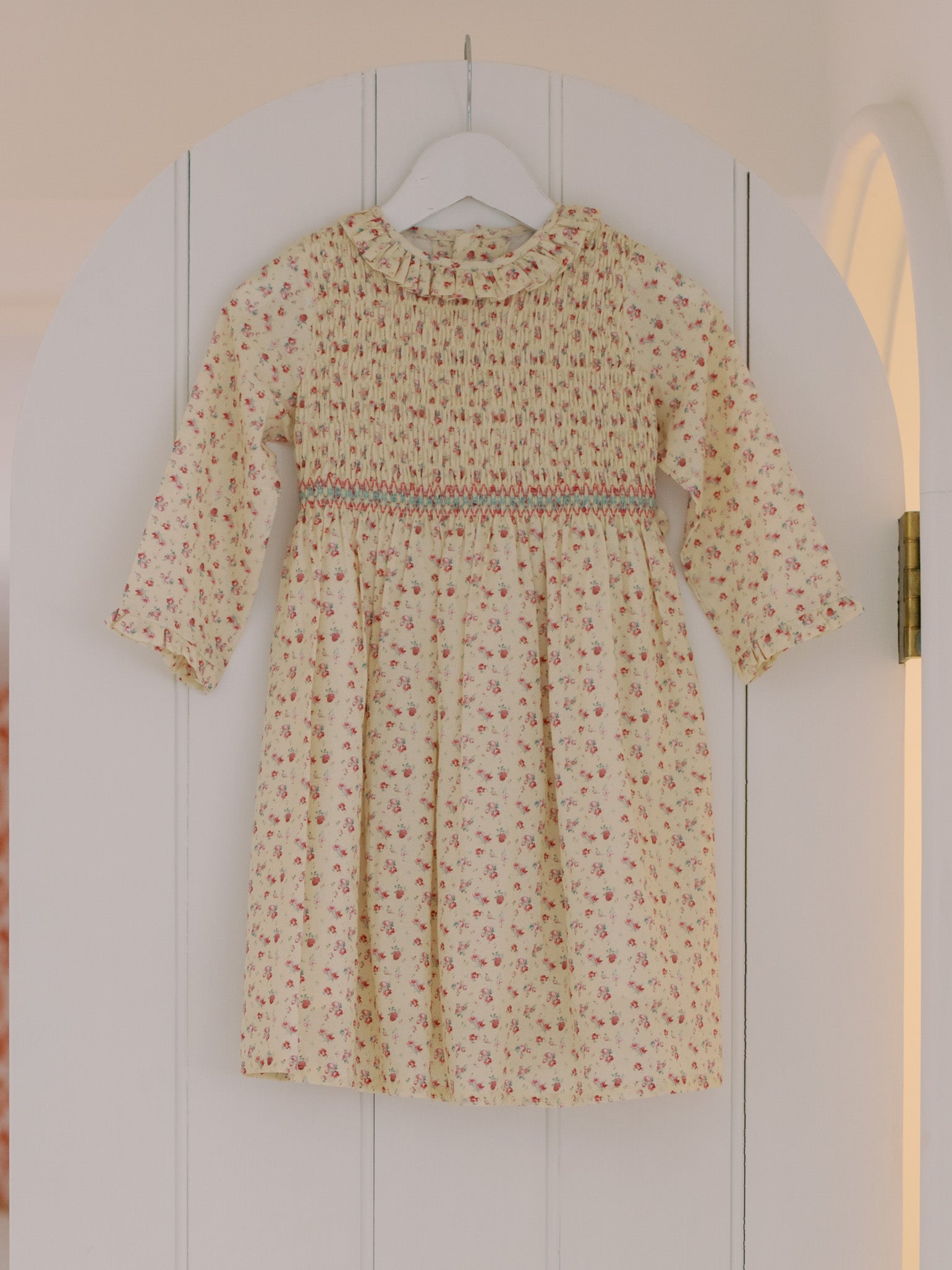 Yellow Floral Carlota Girl Smock Dress