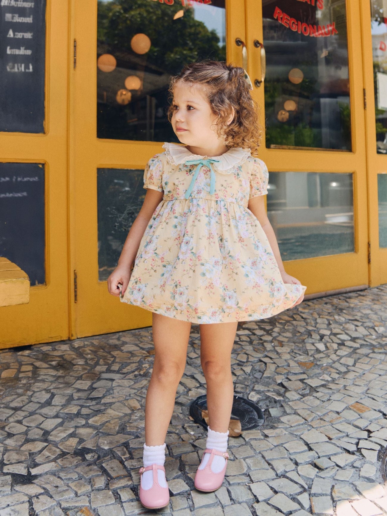 Yellow Floral Willow Baby Girl Set