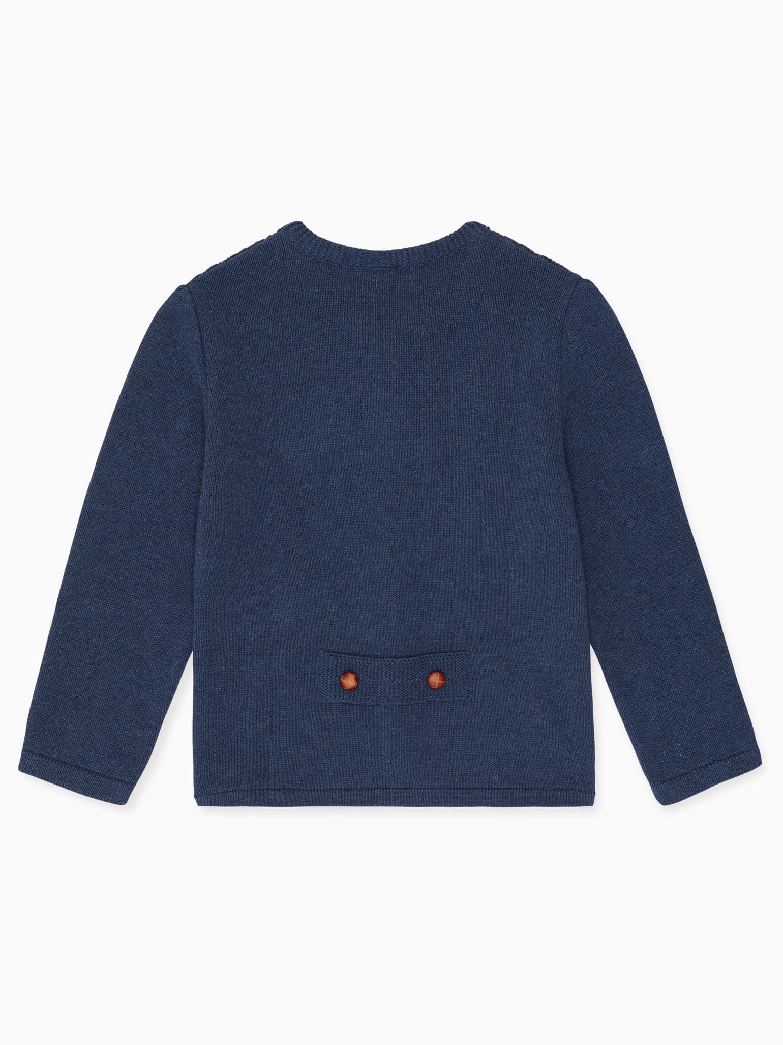 Navy Zas Boy Cotton Cardigan