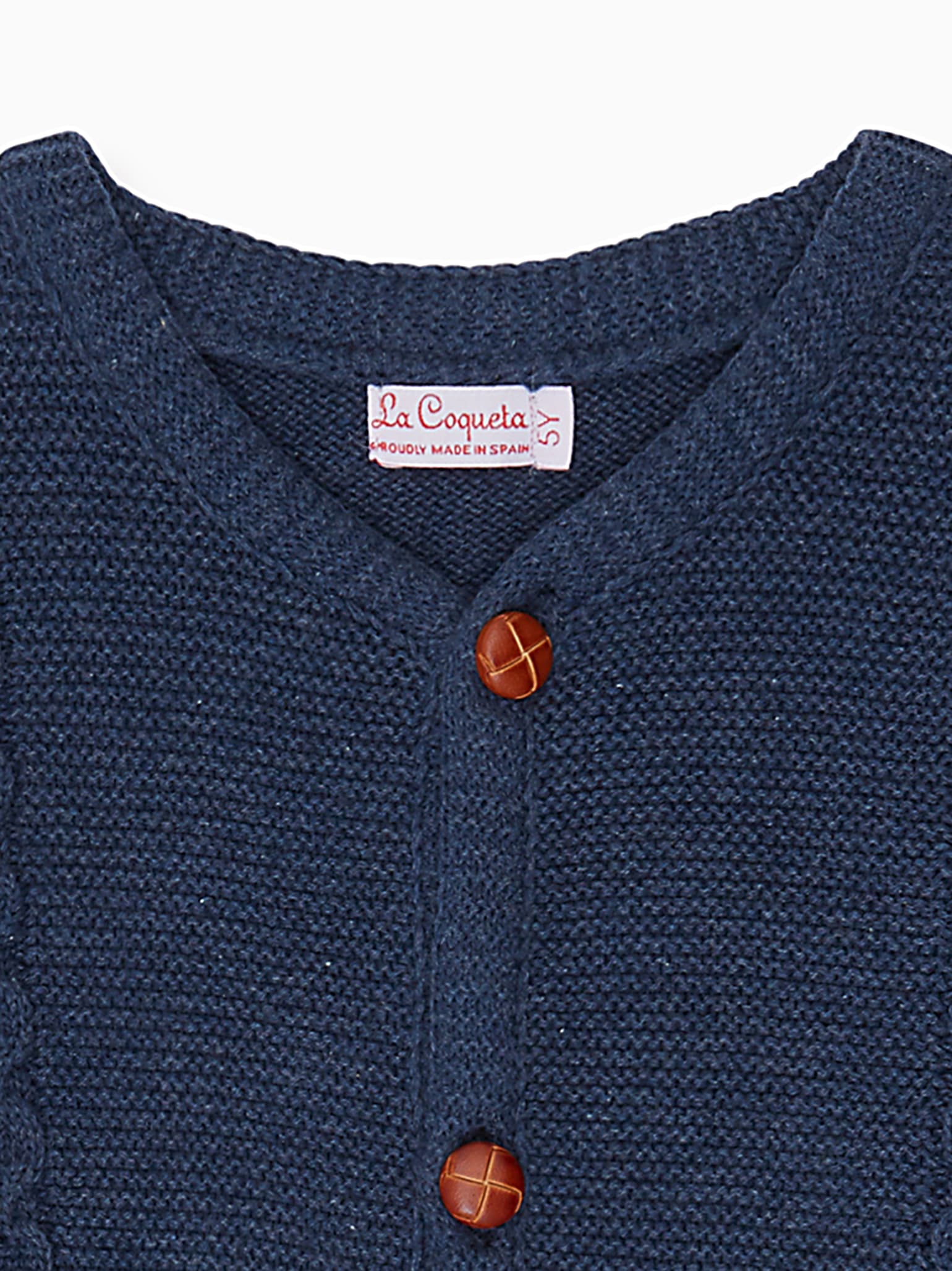 Navy Zas Boy Cotton Cardigan
