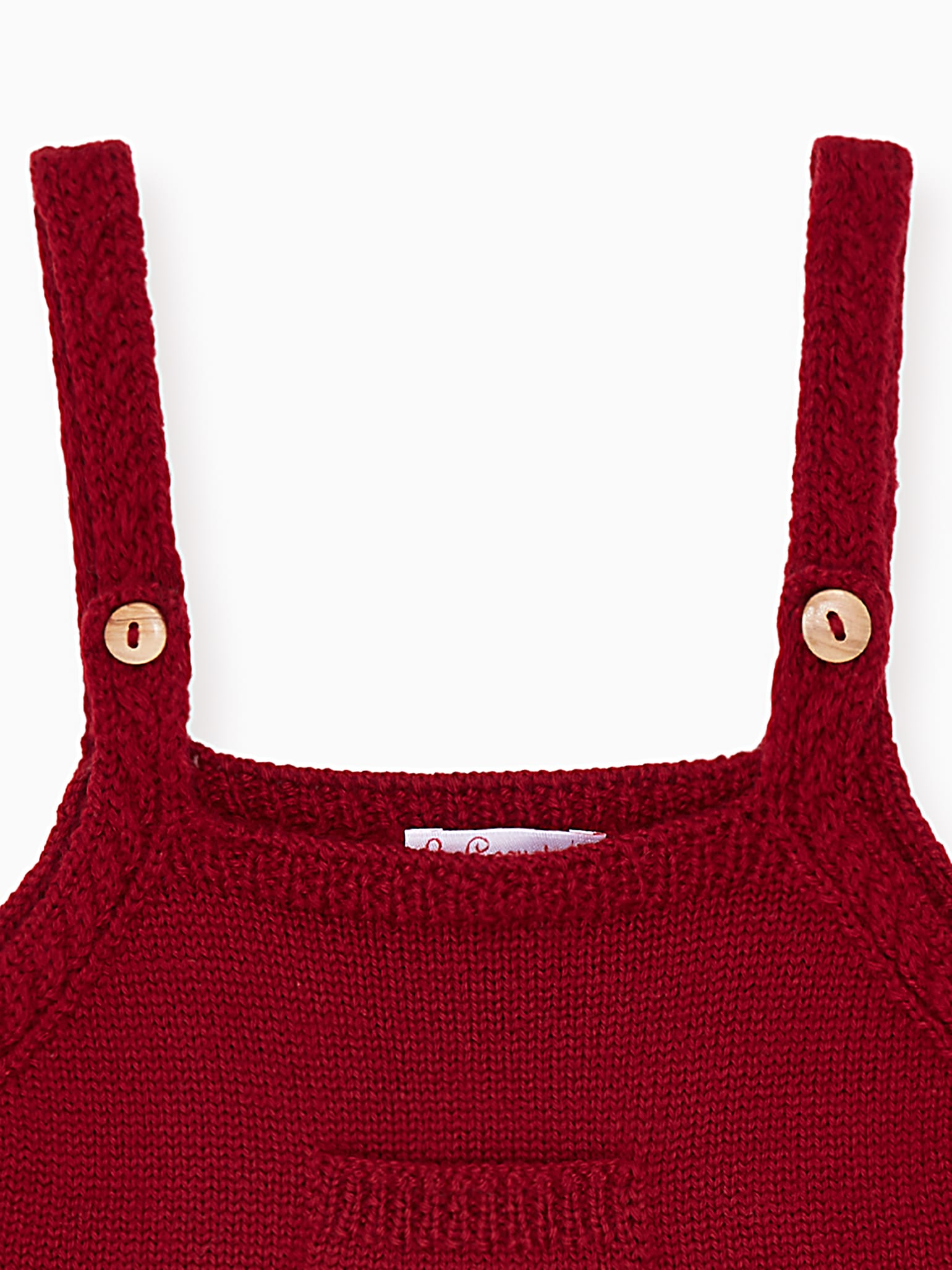 Burgundy Zavier Merino Baby Dungarees