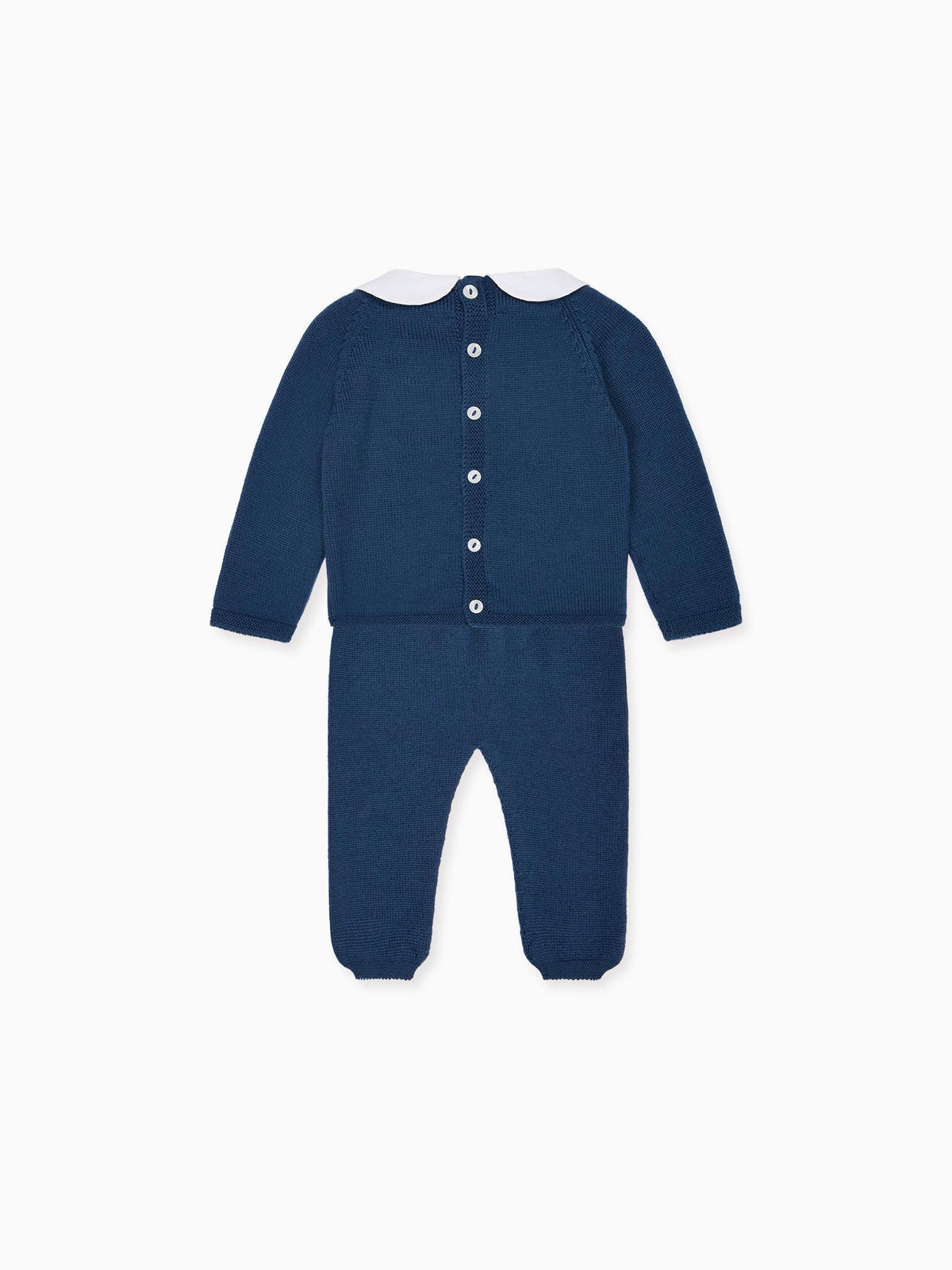 Petrol Blue Ellis Merino Baby Knitted Set