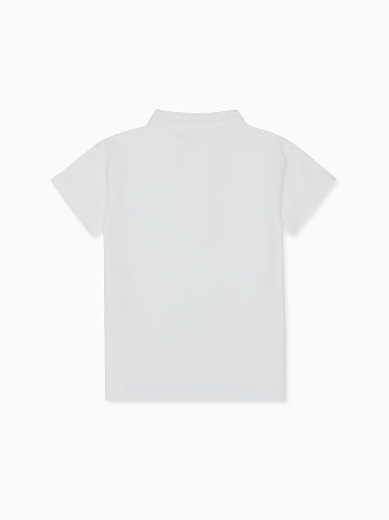 White Alcon Boy Polo Shirt