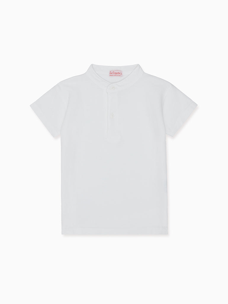 White Alcon Boy Polo Shirt