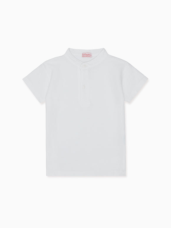White Alcon Boy Polo Shirt