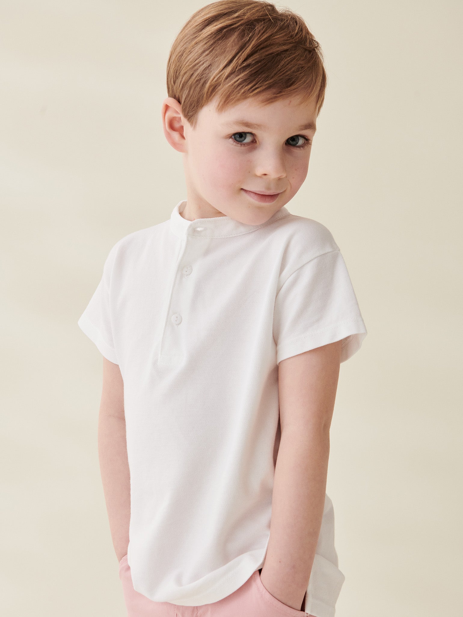 White Alcon Boy Polo Shirt