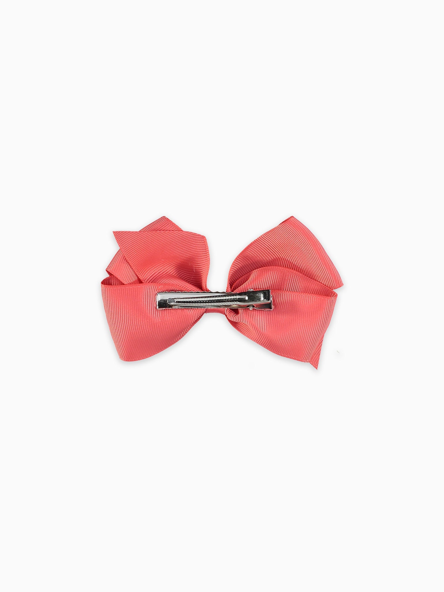 Coral Big Bow Girl Clip
