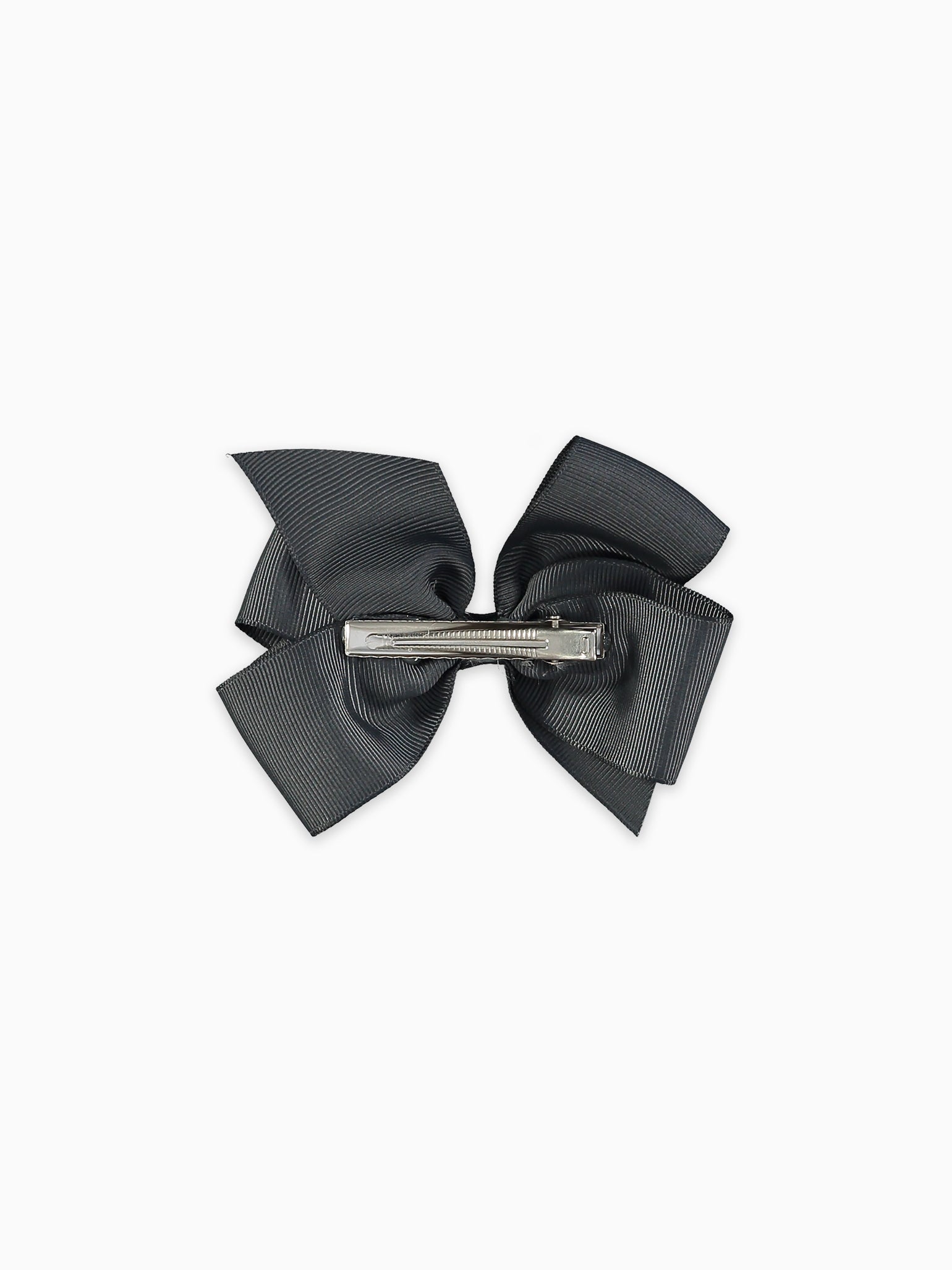 Dark Grey Big Bow Girl Clip