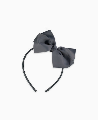 Dark Grey Big Bow Girl Headband