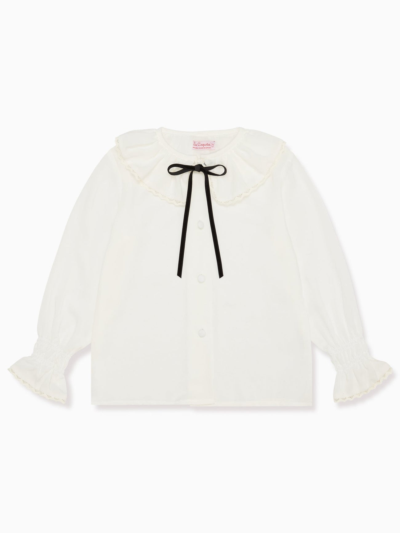 Ivory Betty Long Sleeve Girl Shirt