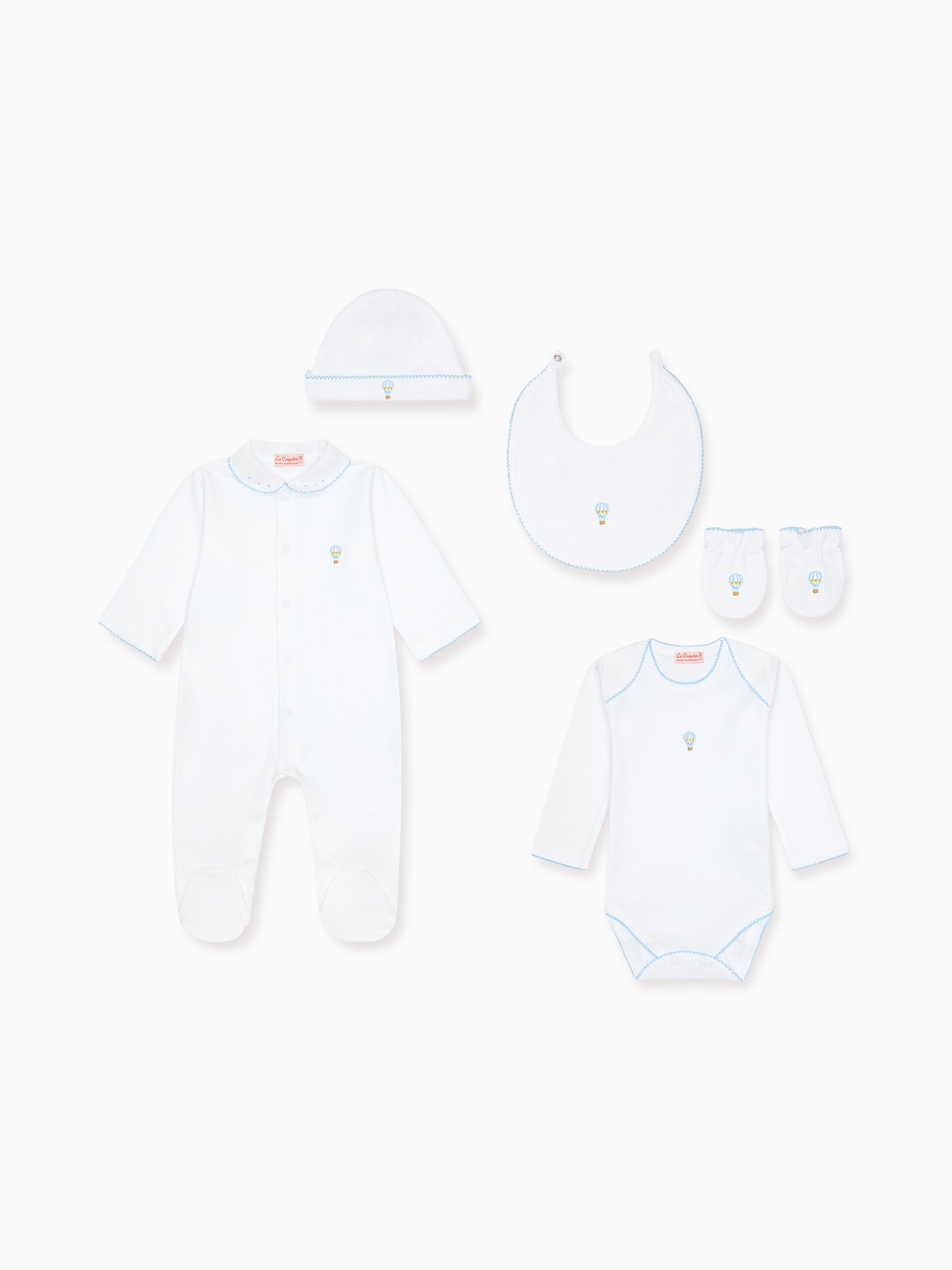White Globo Balloon Newborn Gift Box Set
